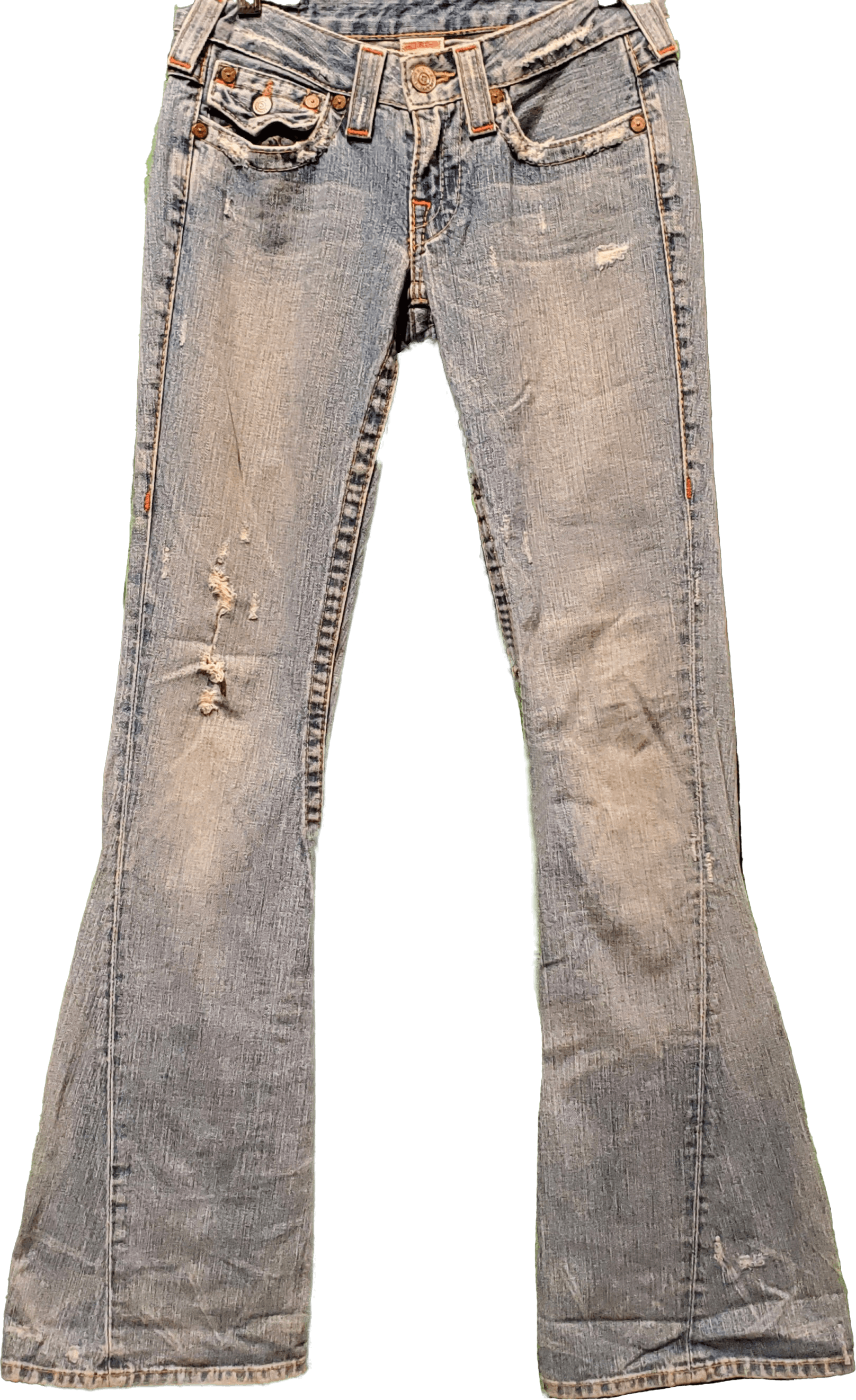 Vintage 00s 00s Denim Flair Bell Bottoms By True Religion | Shop