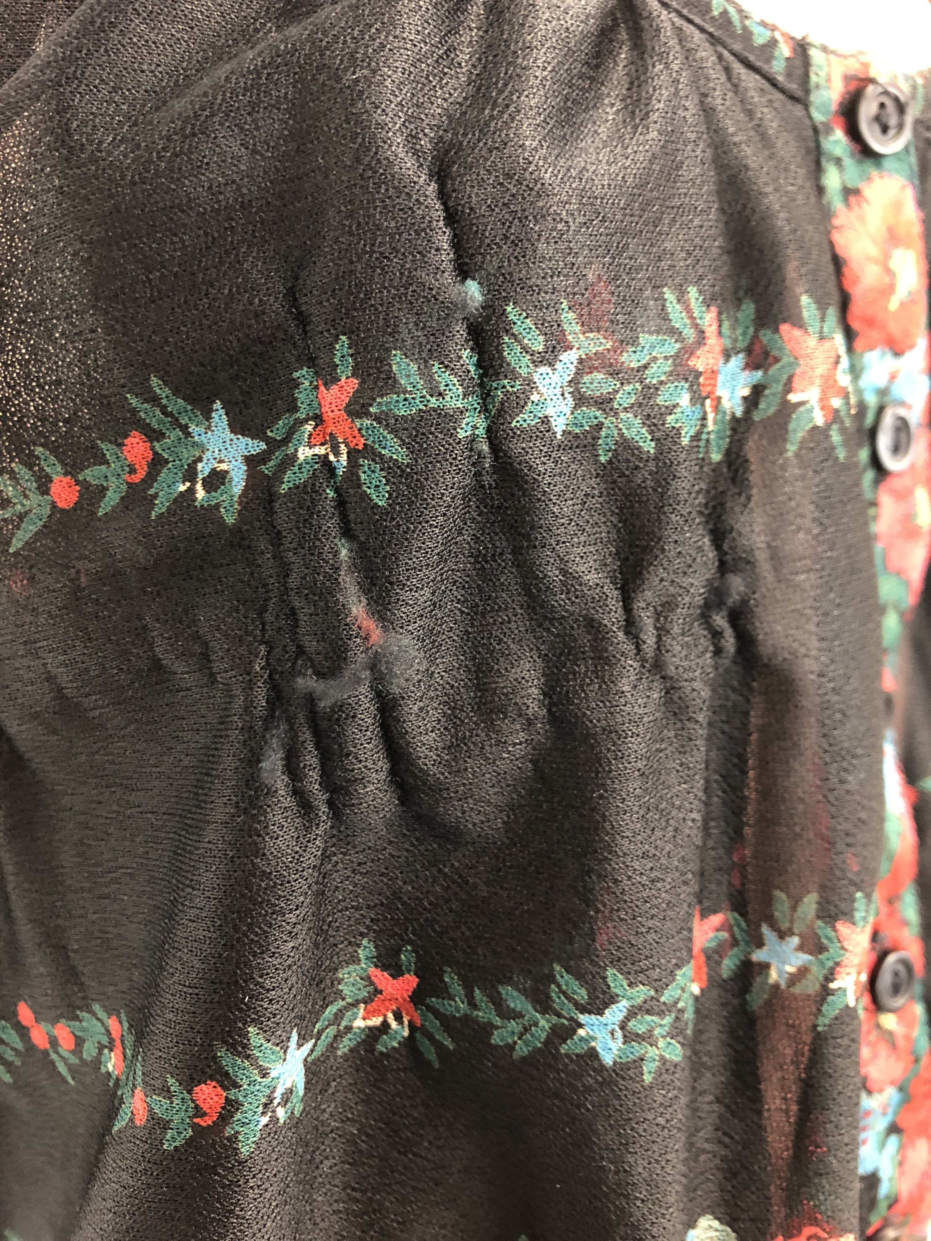 70s red cotton Summer dress| Country Inspired vintage design with pockets and floral print details