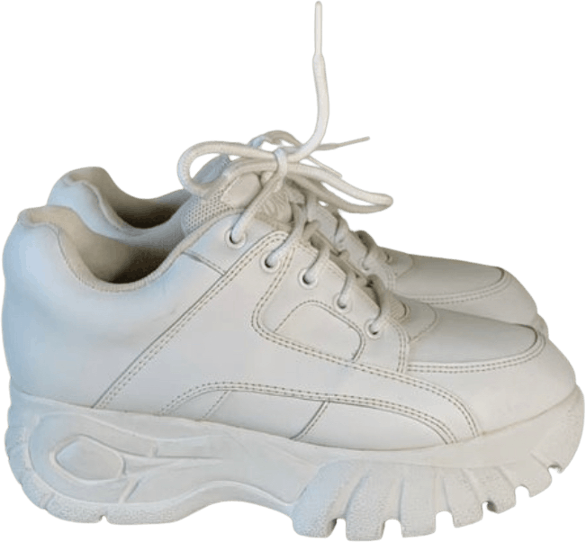 Vintage 80 s White Leather Platform Sneakers by Jordache Shop