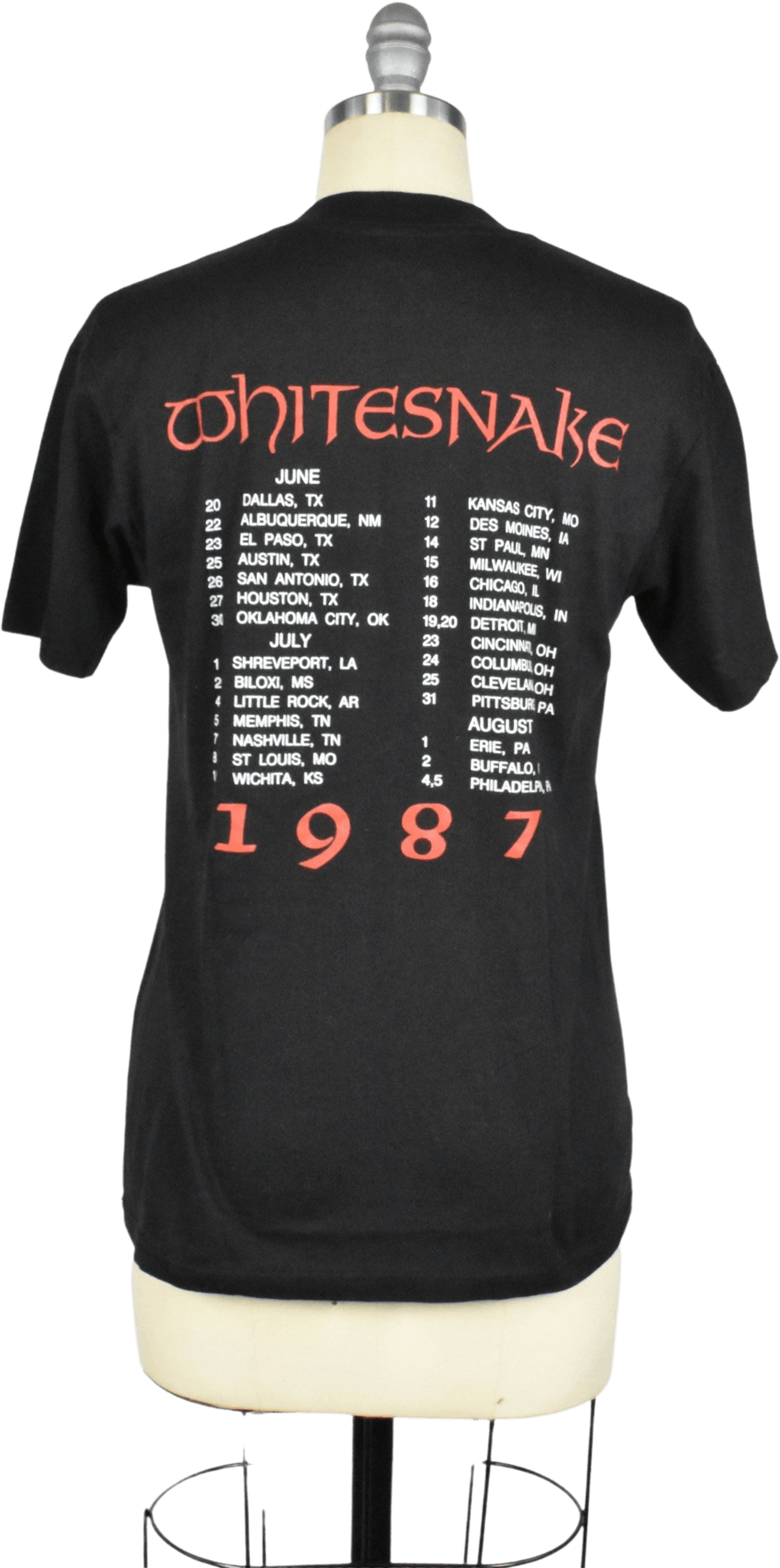 Vintage 1987 Whitesnake Tour T-Shirt by Spring Ford | Shop THRILLING