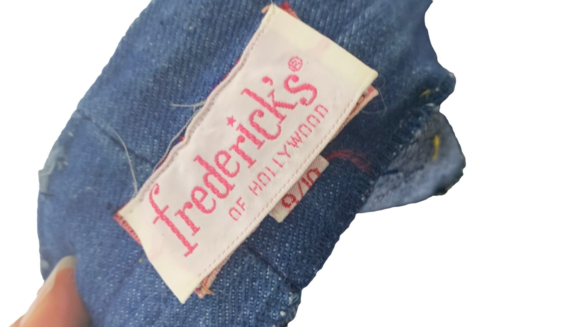 Vintage 70s Fredericks of Hollywood Suede Patchwork Denim Vest Set by