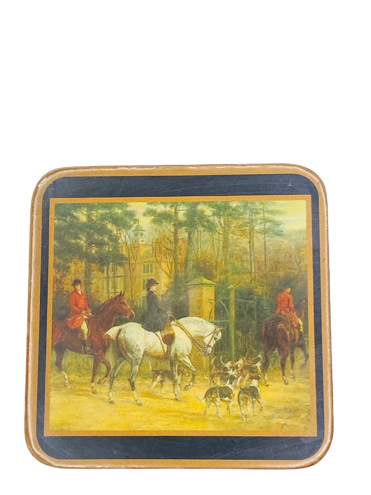 Vintage Pimpernel Coasters English Fox Hunting England Set of 5 Square