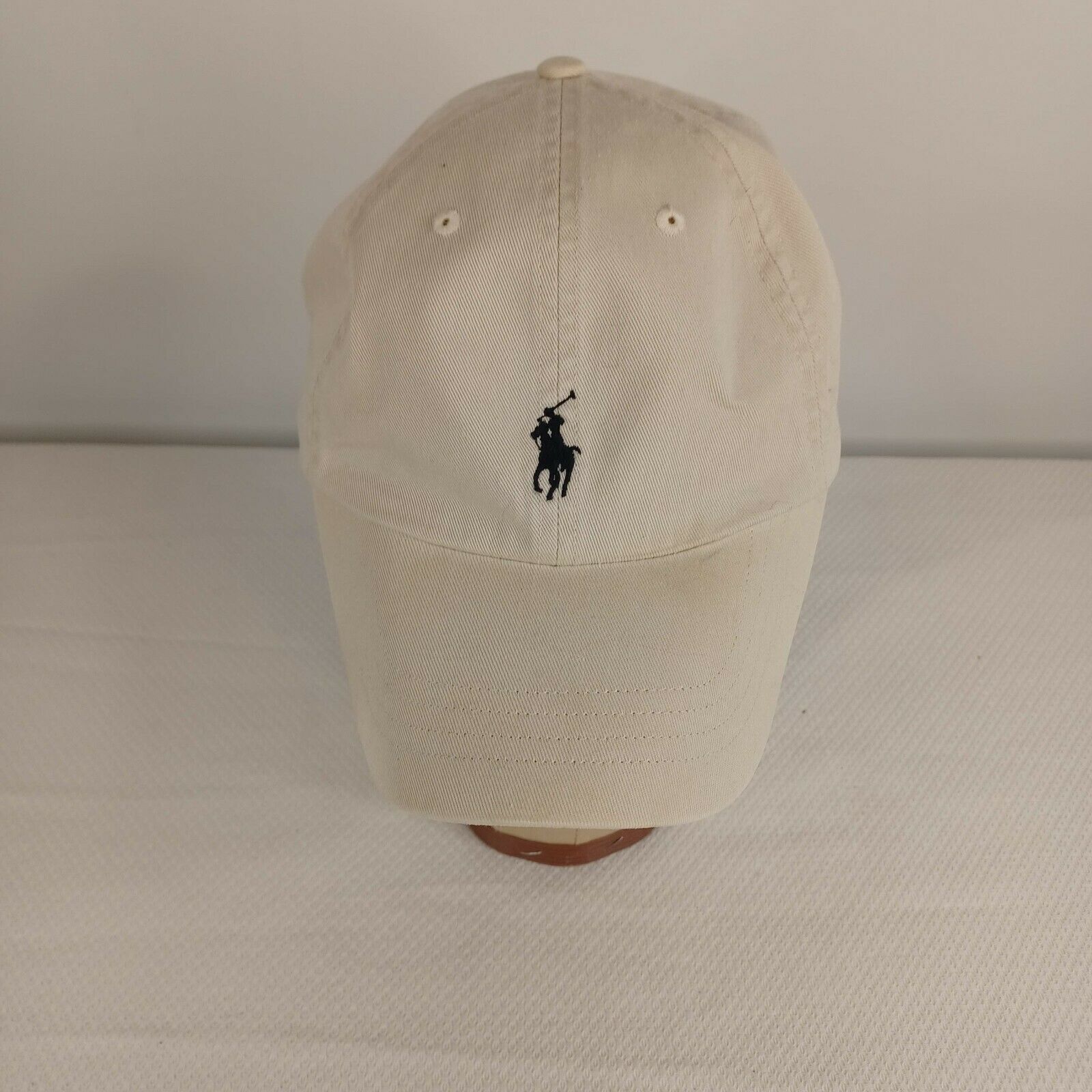 Vintage 90s Lauren Shop Cap Polo Ralph Pony | Hat THRILLING Beige Leather St Adjustable