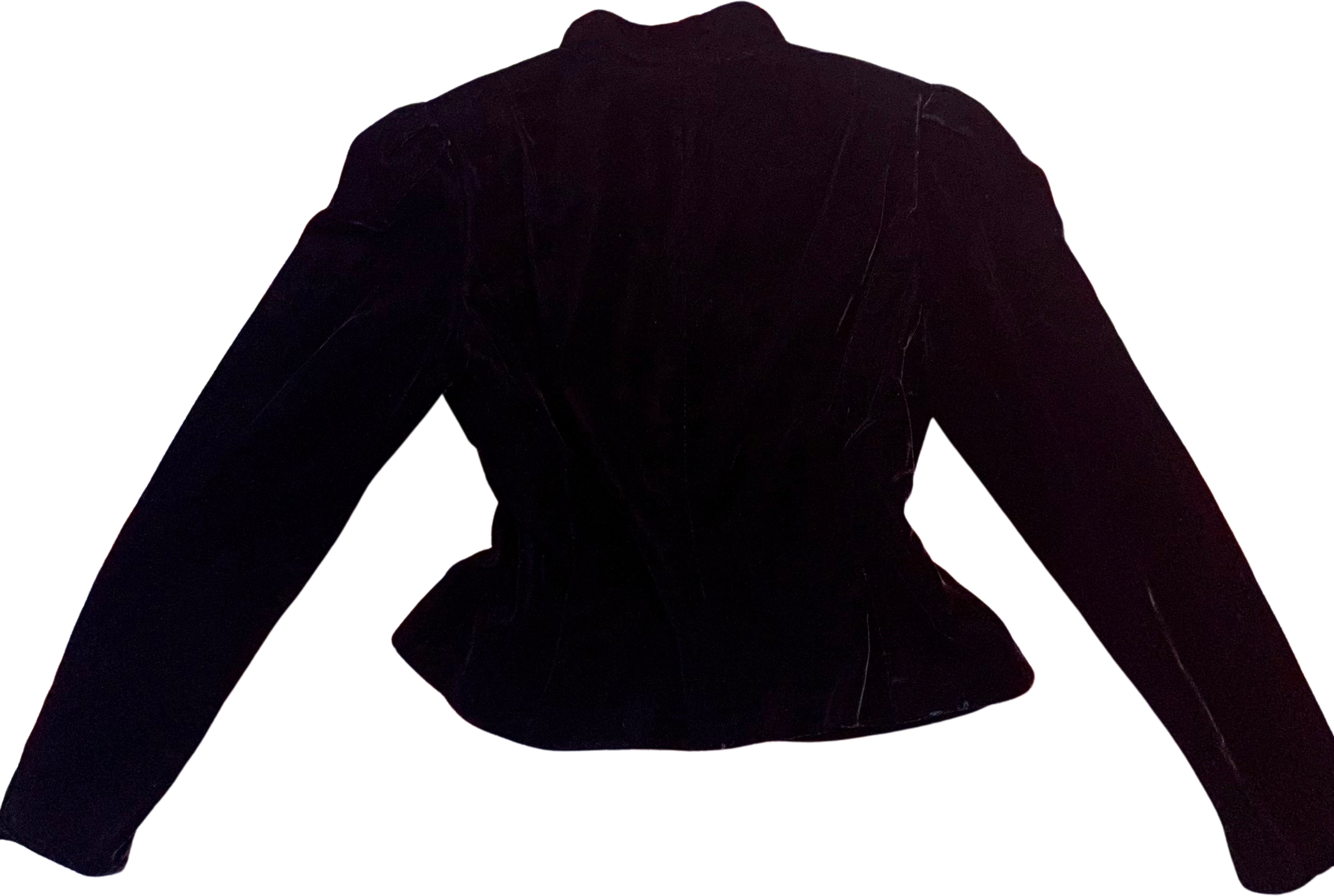 Vintage 40’s Black Velvet Blazer Jacket W/ Soutache Detail | Shop THRILLING