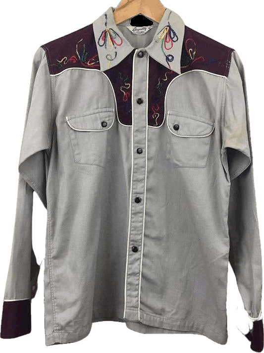 40’s Men's Embroidered Western Shirt