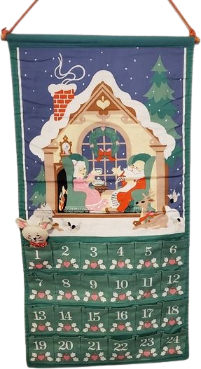 Avon Christmas deals Countdown Calendar WITH Mouse & Bag Vintage 1987 Complete Set