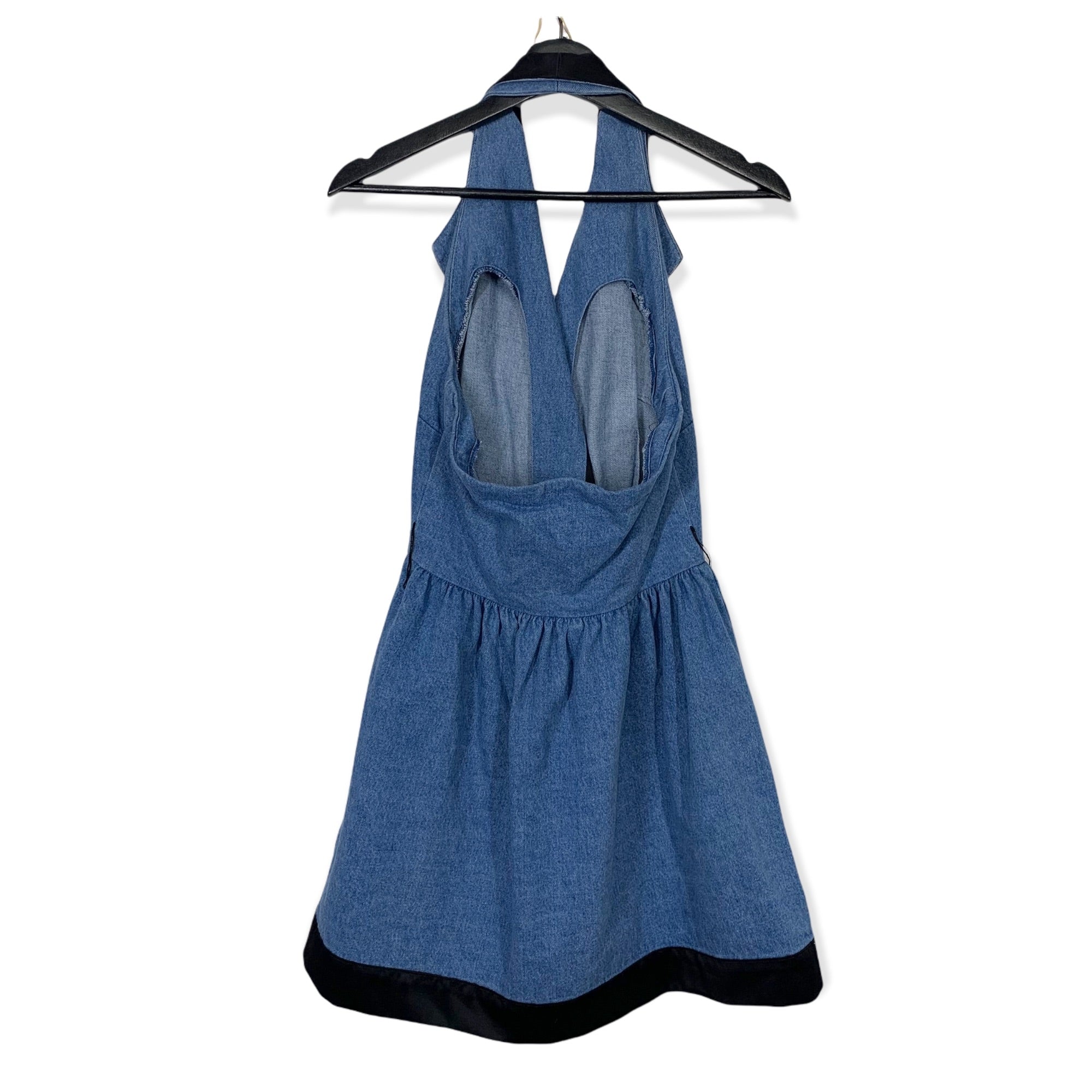 90s Vintage Abstract Print Maxi Halter Dress With Pockets main image 1