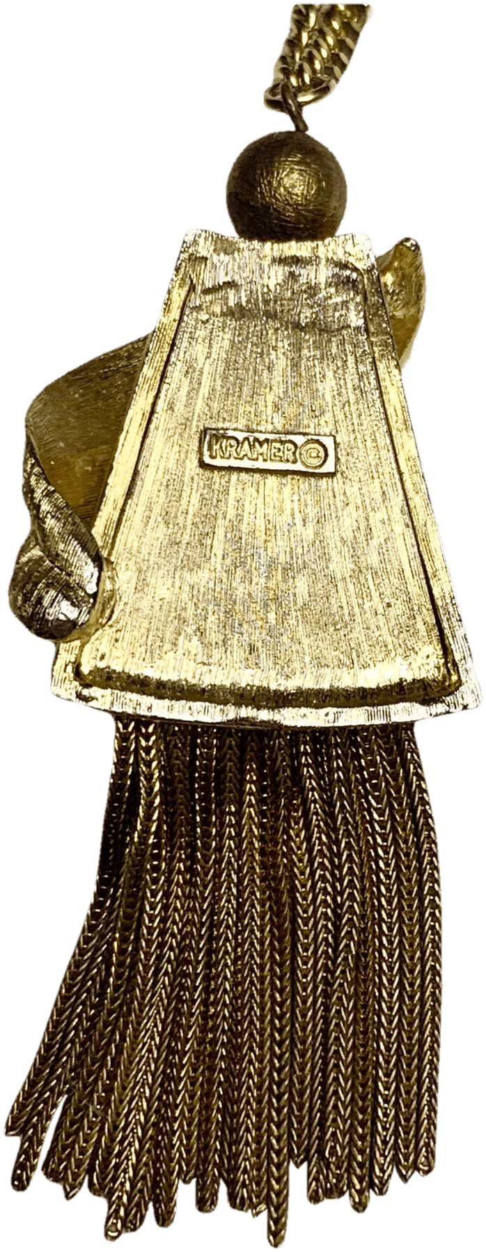 Vintage 60’s Gold Tassel Necklace by Kramer Shop THRILLING