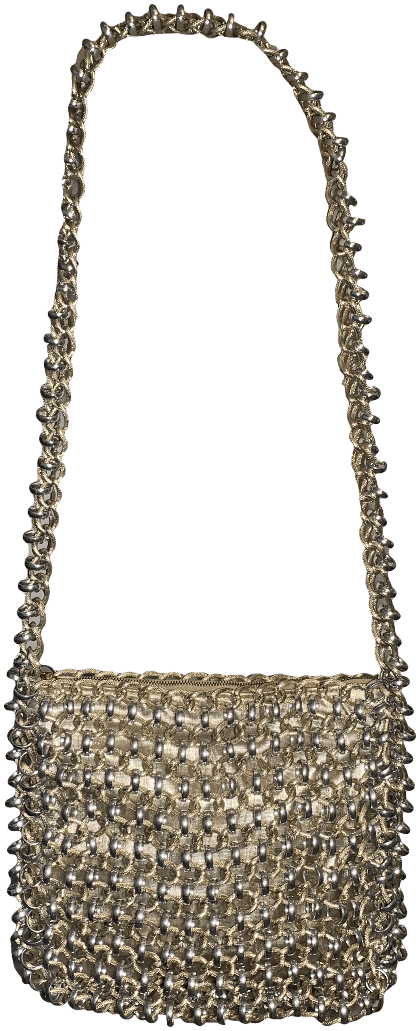 Vintage 60 s Metal Chain Link Purse by Crown Lewis Hong Kong
