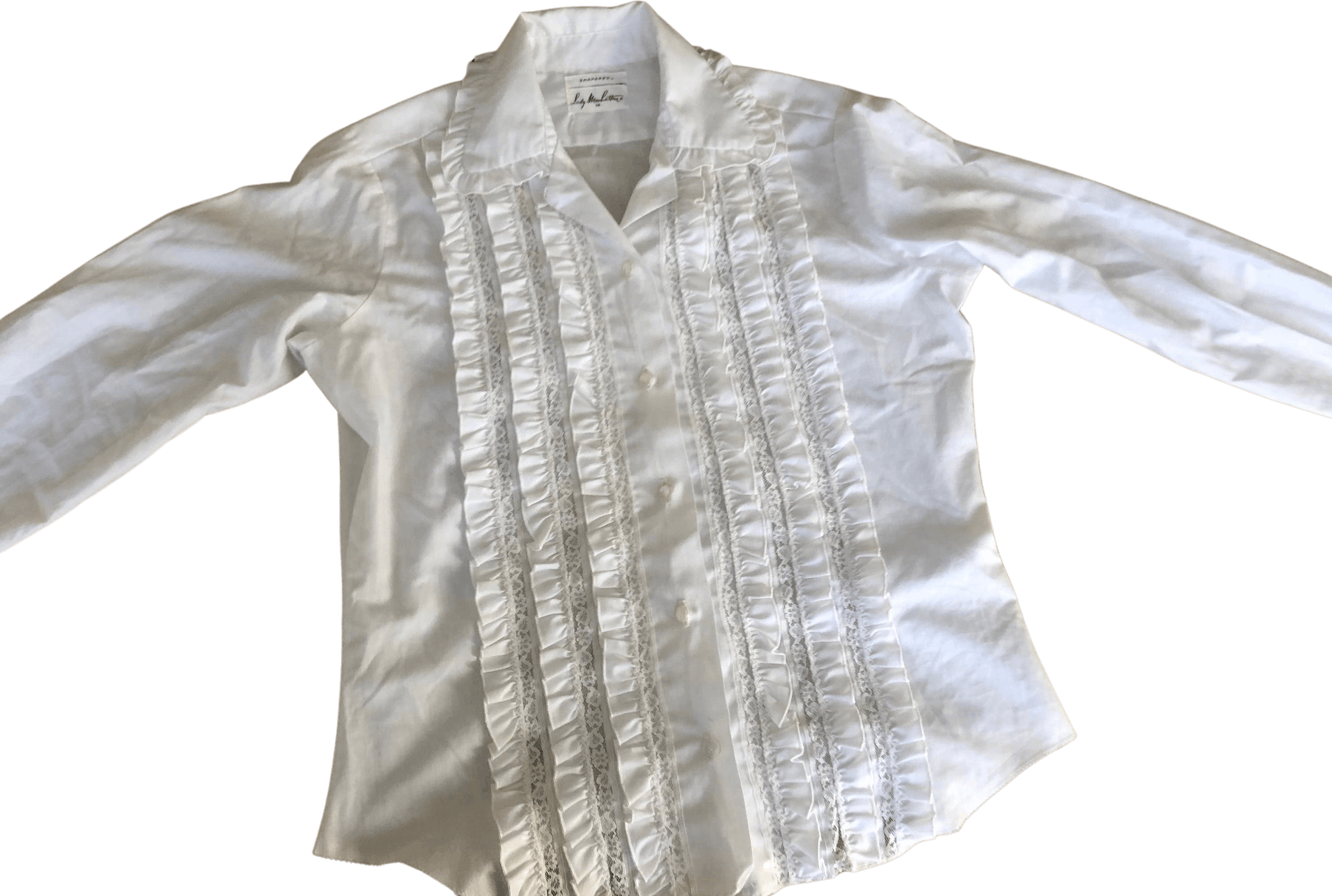 ruffle button up blouse