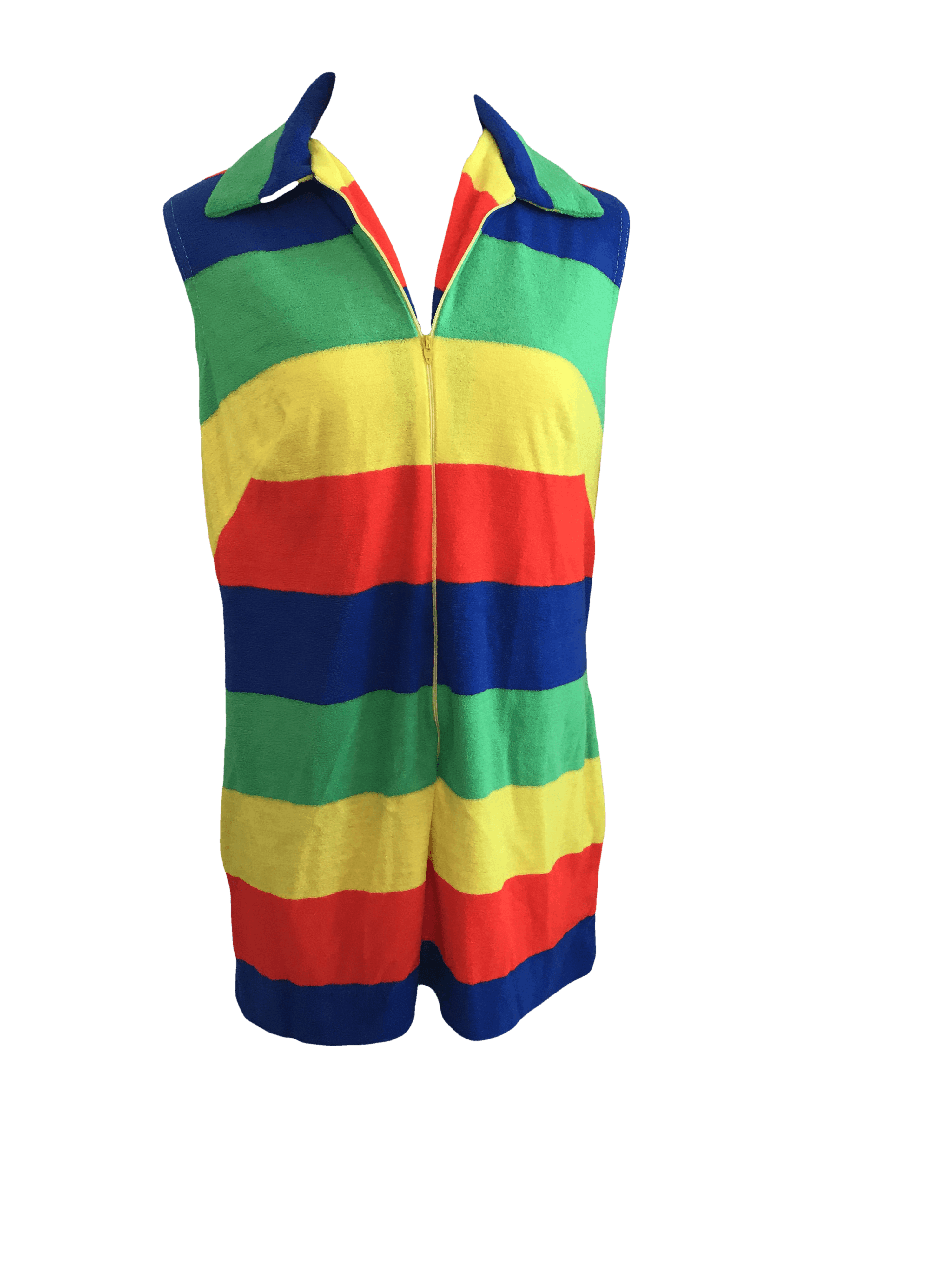 Vintage 60’s Rainbow Terry Cloth Mini Dress Shop THRILLING