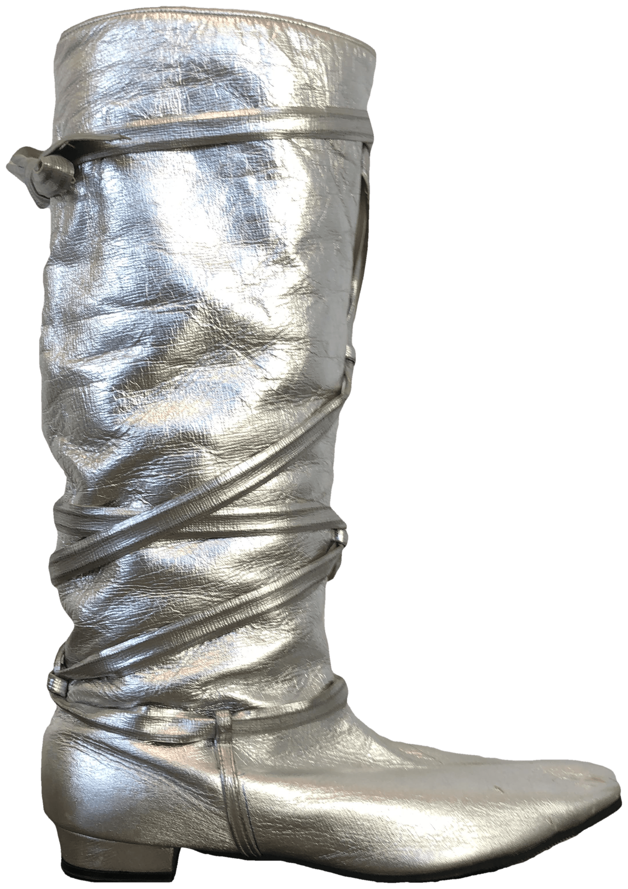 Silver sales gogo boots