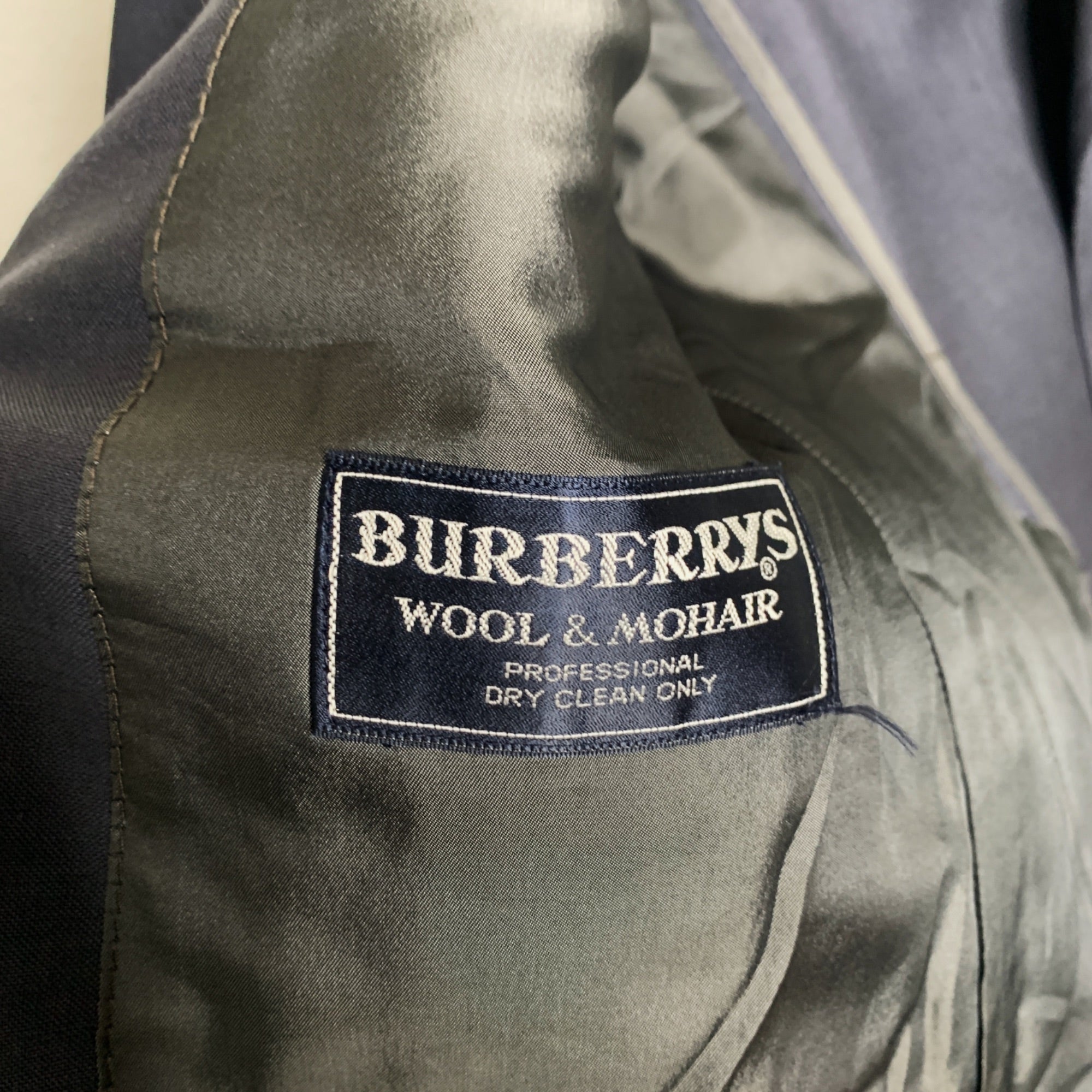 Burberry Vintage Wool Mohair Blazer Jacket Men's Navy Blue by Burberry |  Shop THRILLING