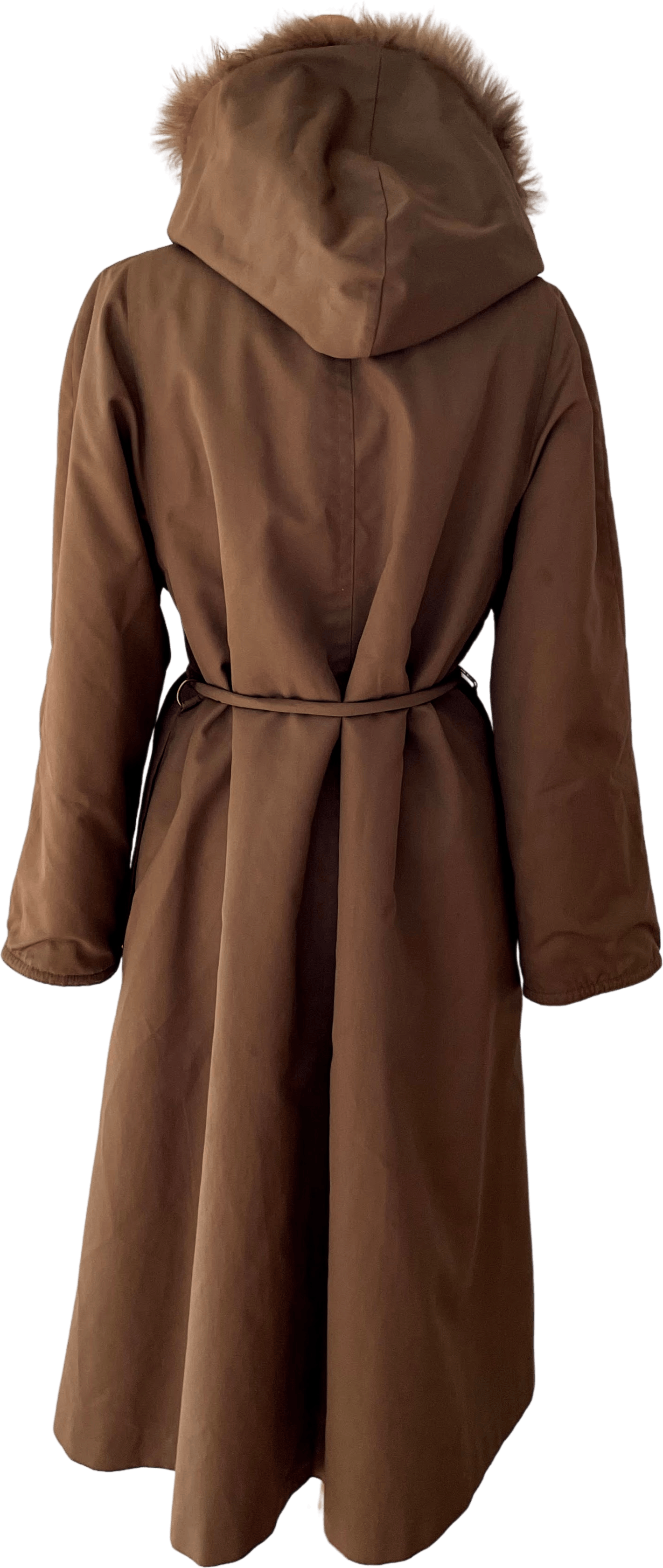 Vintage 70’s Brown Winter Coat with Fur Trim Hood by Bonnie Cashin Shop THRILLING