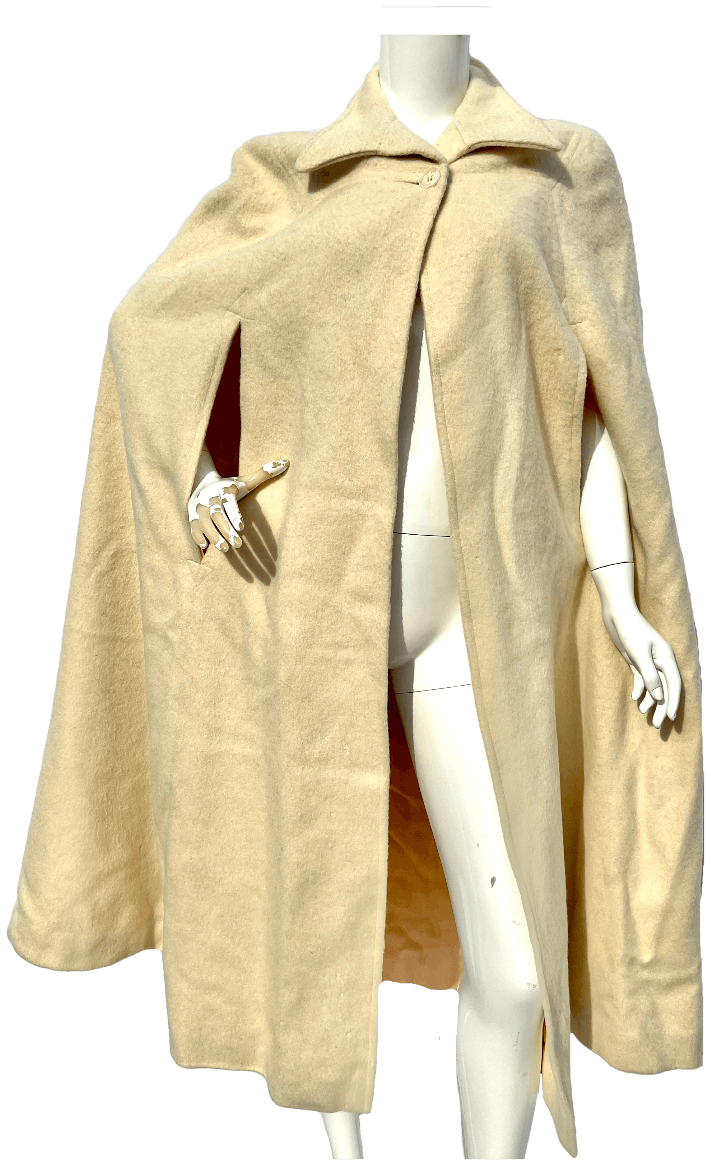 Vintage Wool outlet Cream Cape