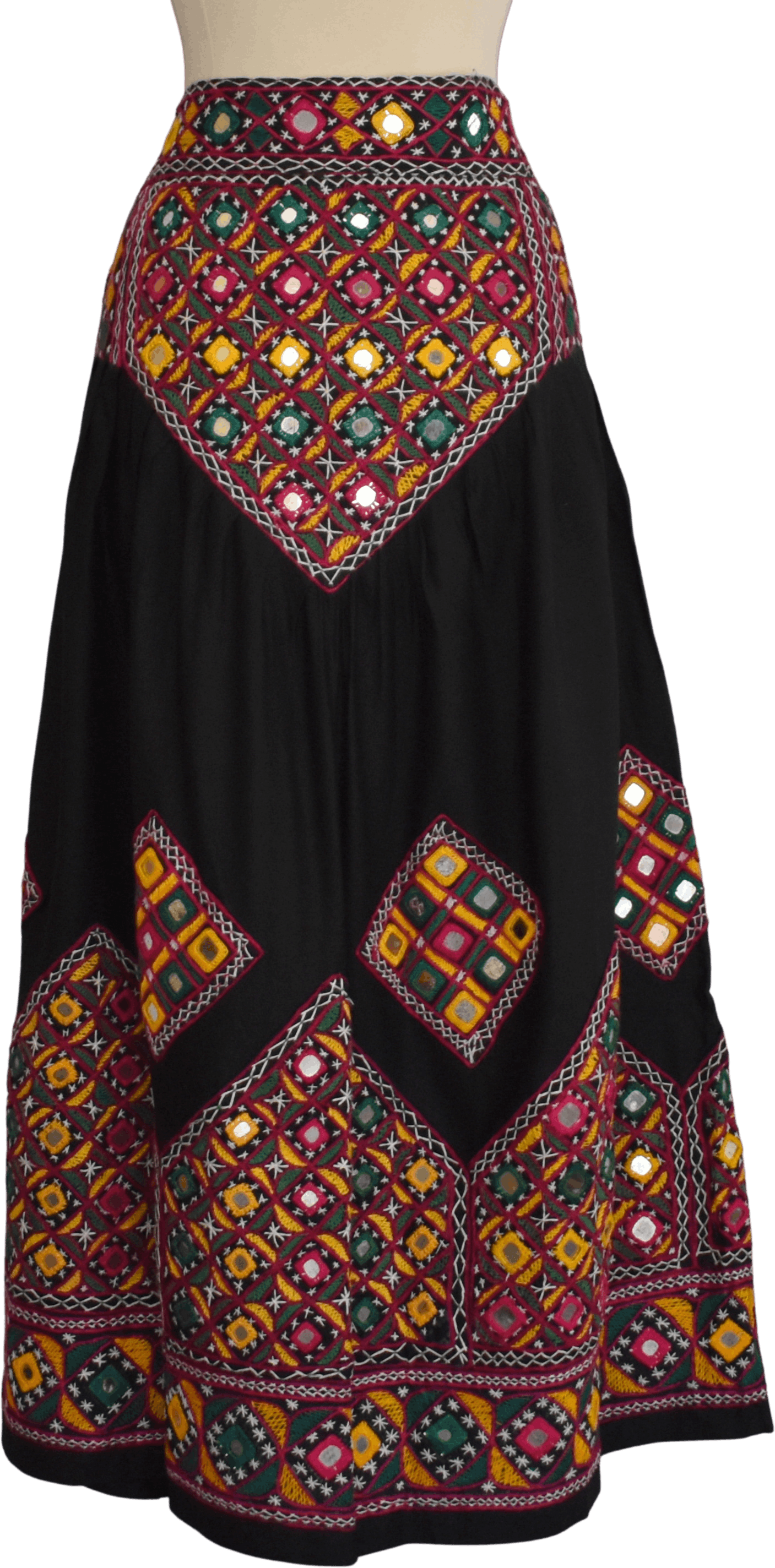 Retro American Eagle Cotton Linen Rust Skirt Made in India - M main image 0