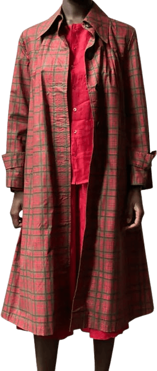 Vintage 70s Gucci Cotton Blend Plaid Trench Coat By Gucci Shop