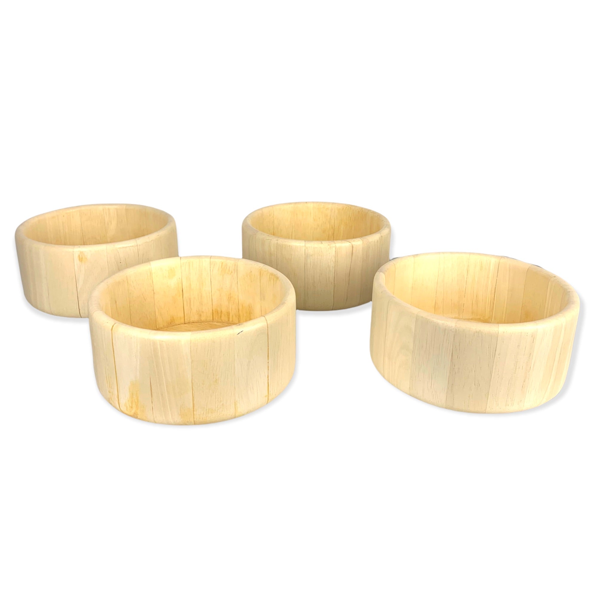 Vintage 90s Dansk Rubberwood Set of Salad Bowls Shop THRILLING