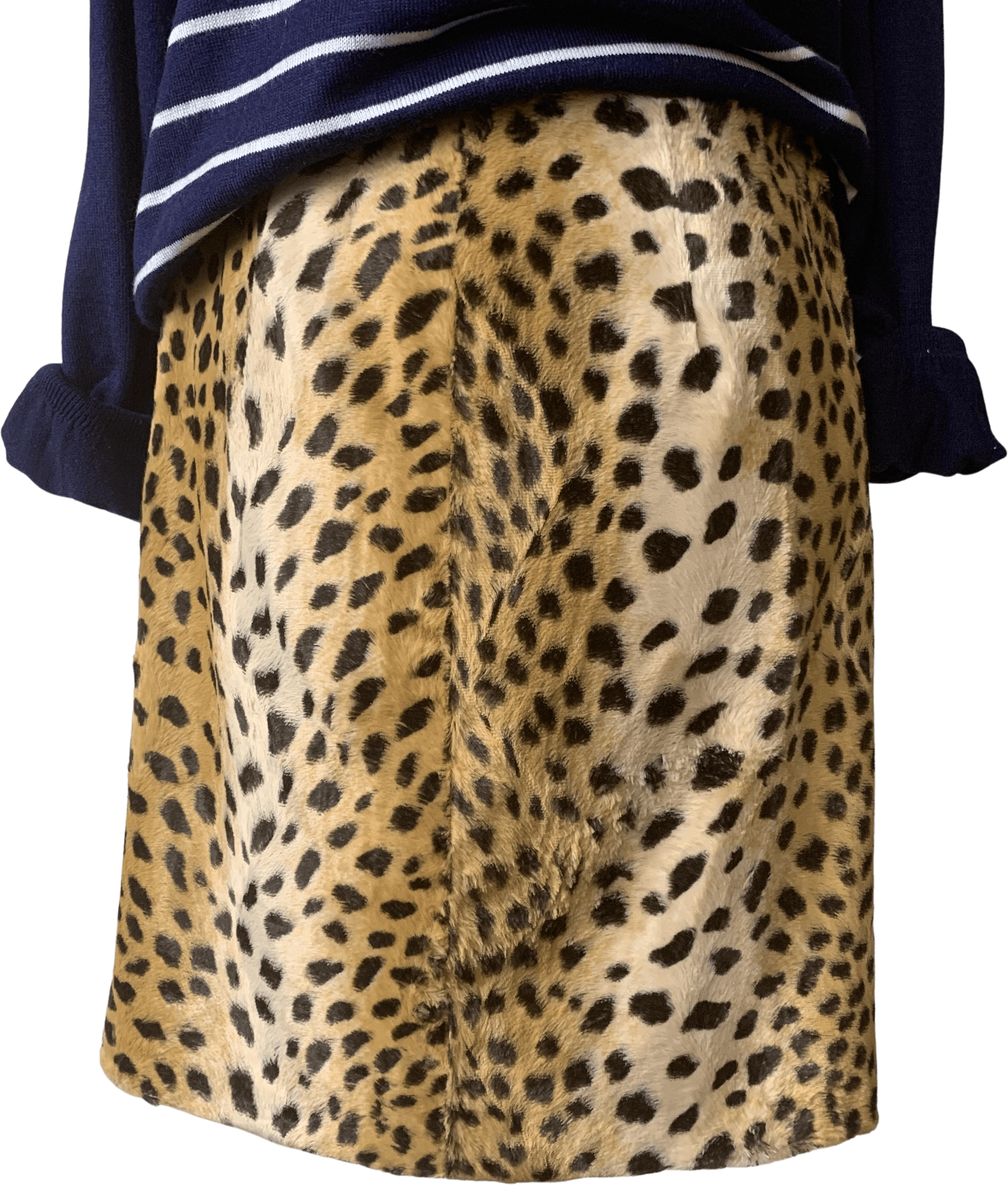 80s leopard print skirt hot sale