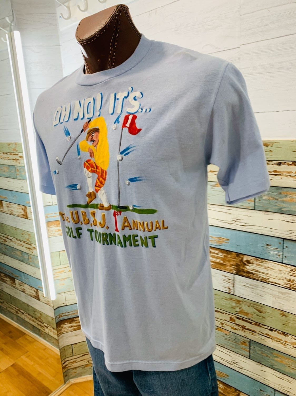 Vintage 80's Golf Tournament Graphic TShirt Shop THRILLING