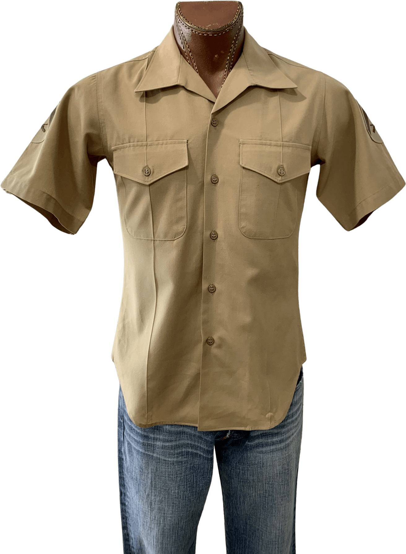 Vintage 80's Men's Military Short Sleeve Shirt by Dscp Valor Collection