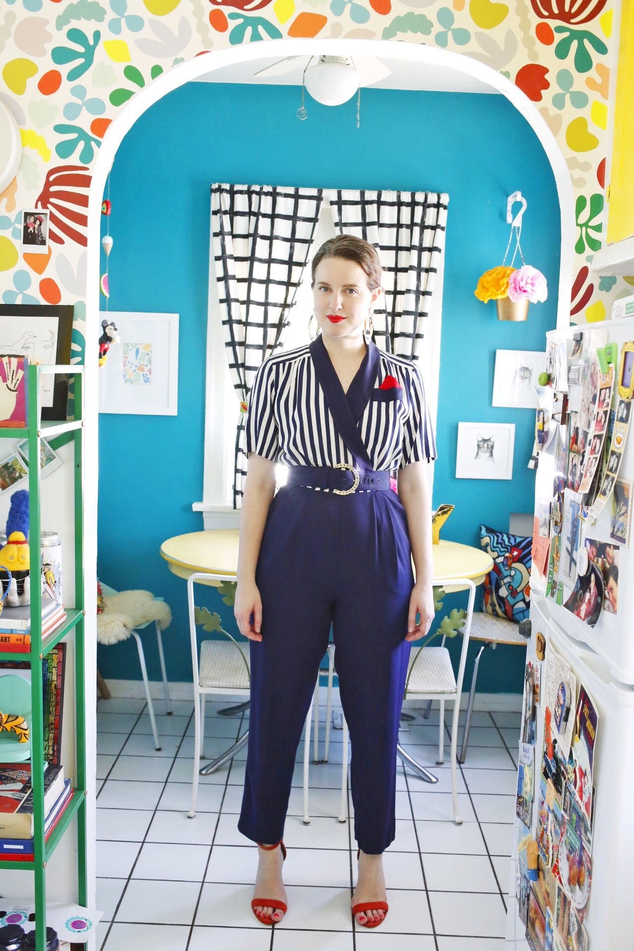 This is my 80's Costume White Emerson Easy-Wear Jumpsuit Unisex Shorts Suspender Jumpsuit main image 0