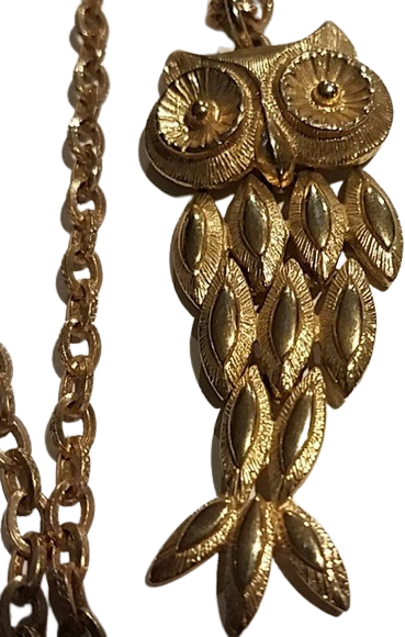 Vintage avon hot sale owl necklace