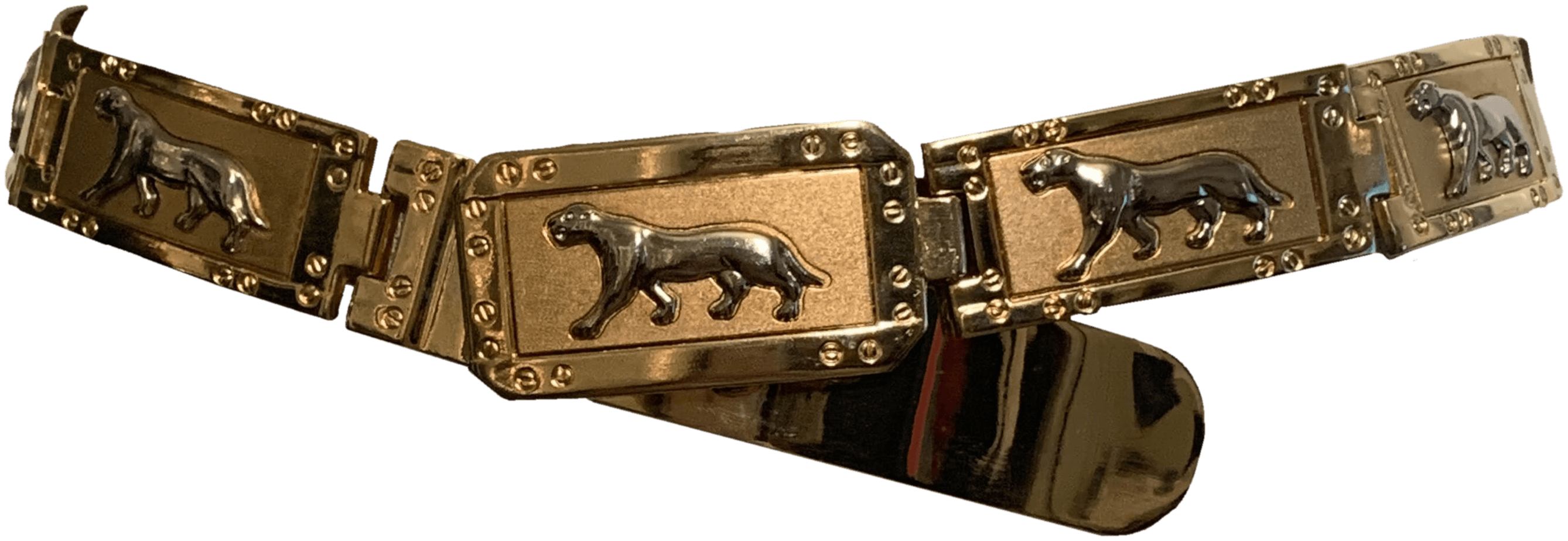 Vintage 80’s Panther Chain Link Belt Shop THRILLING