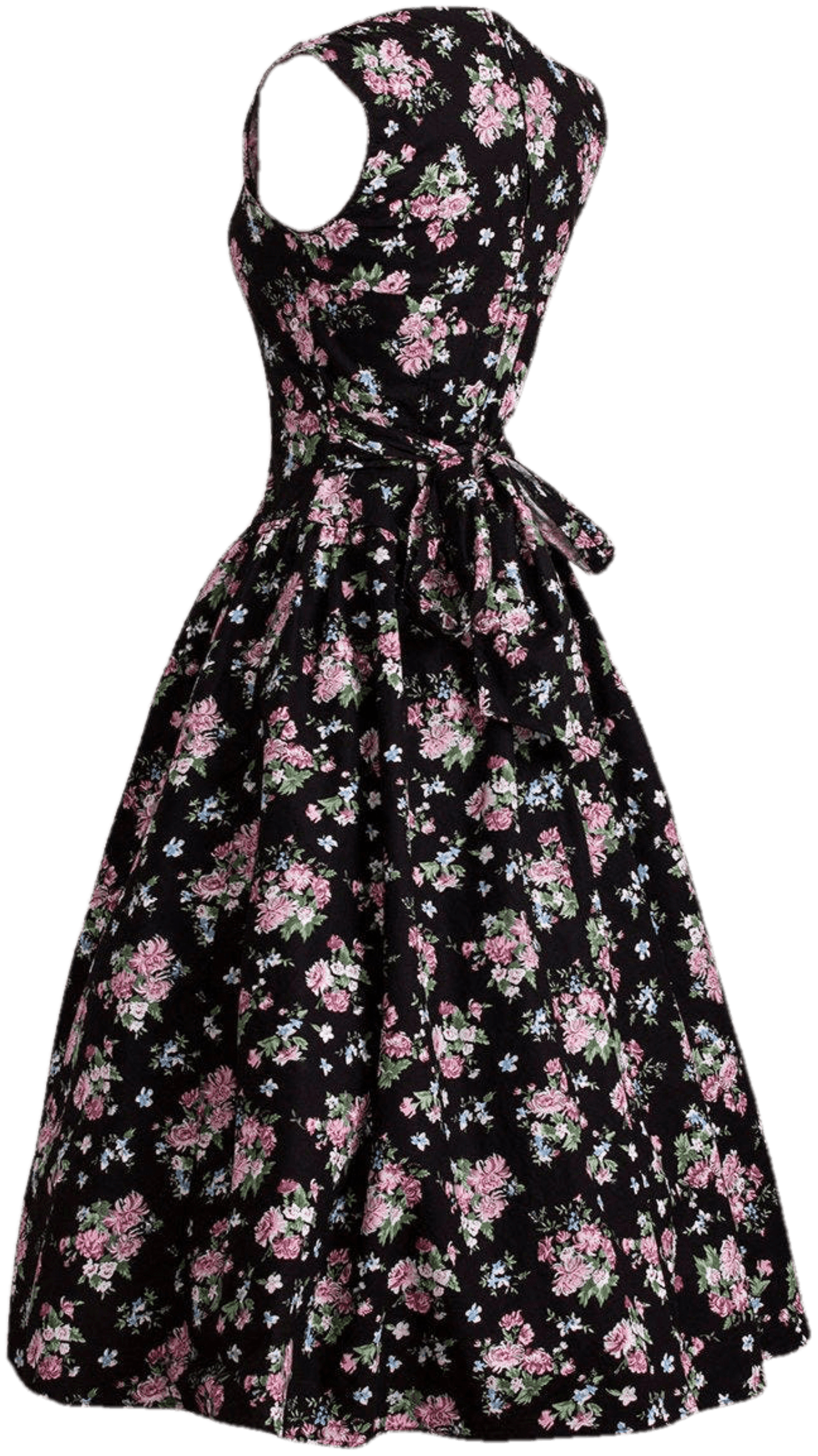 Vintage 80 s Sweetheart Neckline Floral Cotton Dress by Joni Blair Shop THRILLING