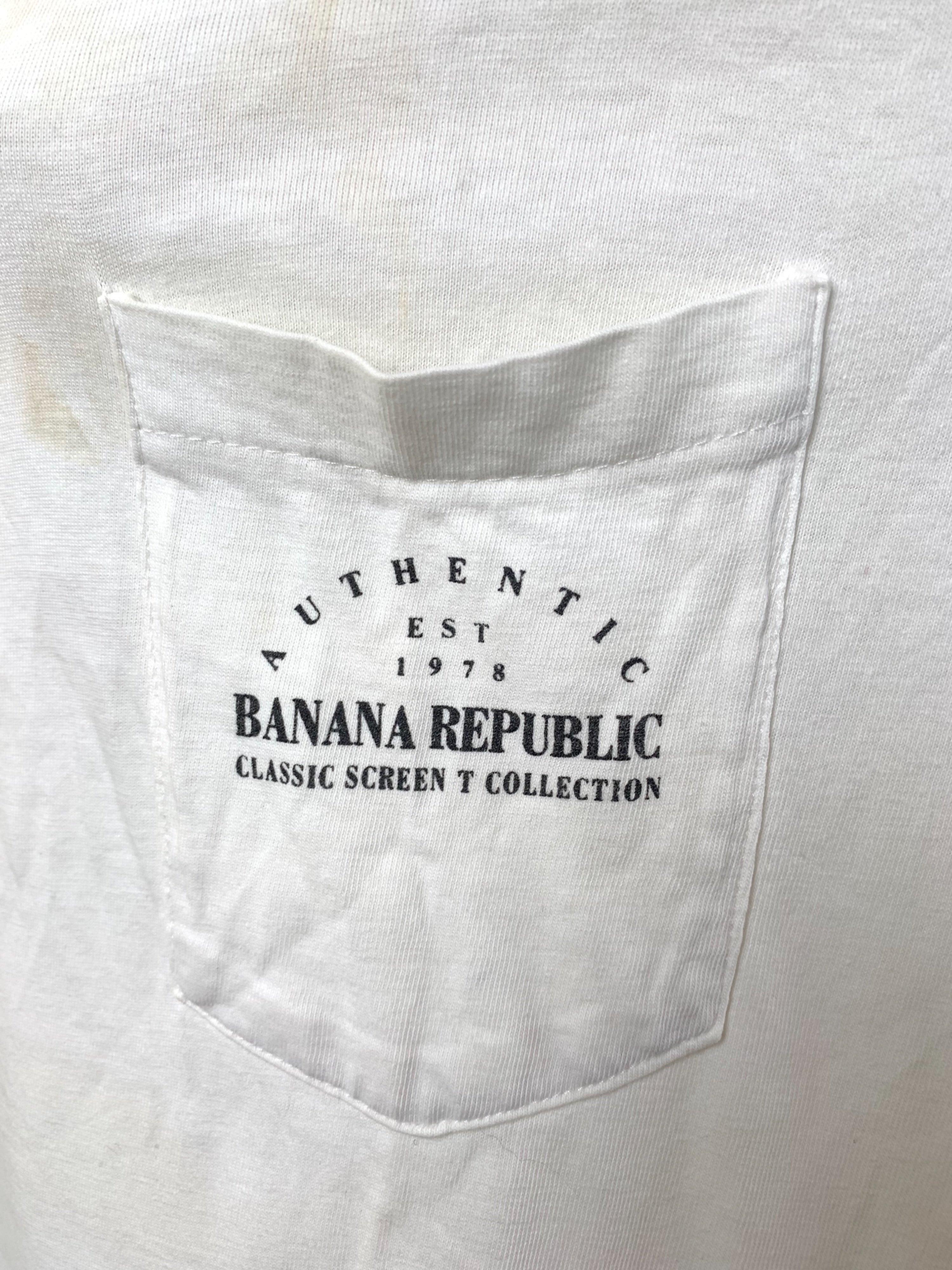 80’s White Tee with Blue Vintage Map Back by Banana Republic | Shop  THRILLING
