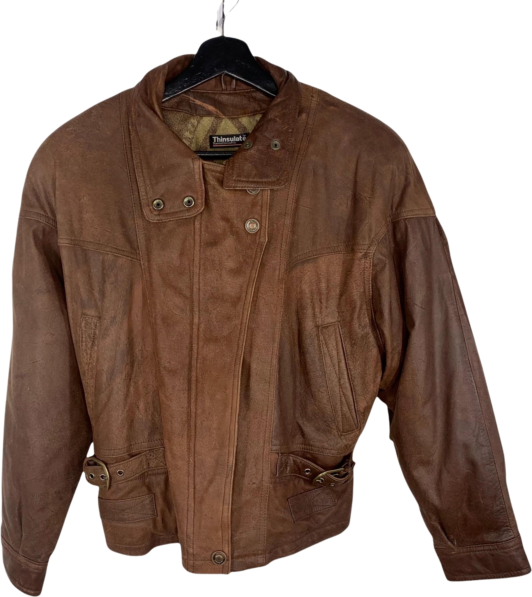 Vintage 80s Adventure Bound Bomber Jacket Small by Wilsons Leather