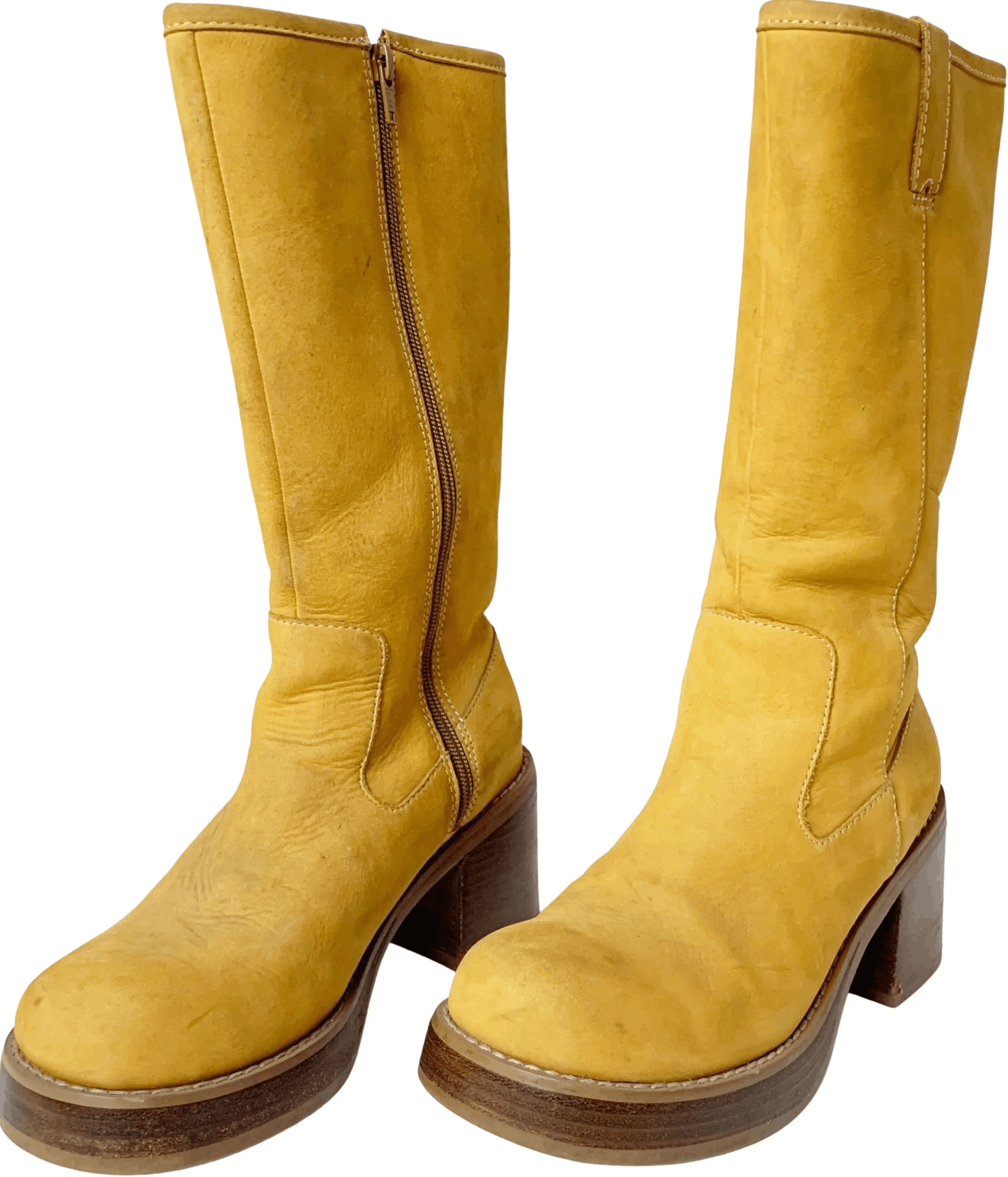Vintage 90s/00s Candies 90s 00s Suede Block Chunky Heel Boots 8 By 