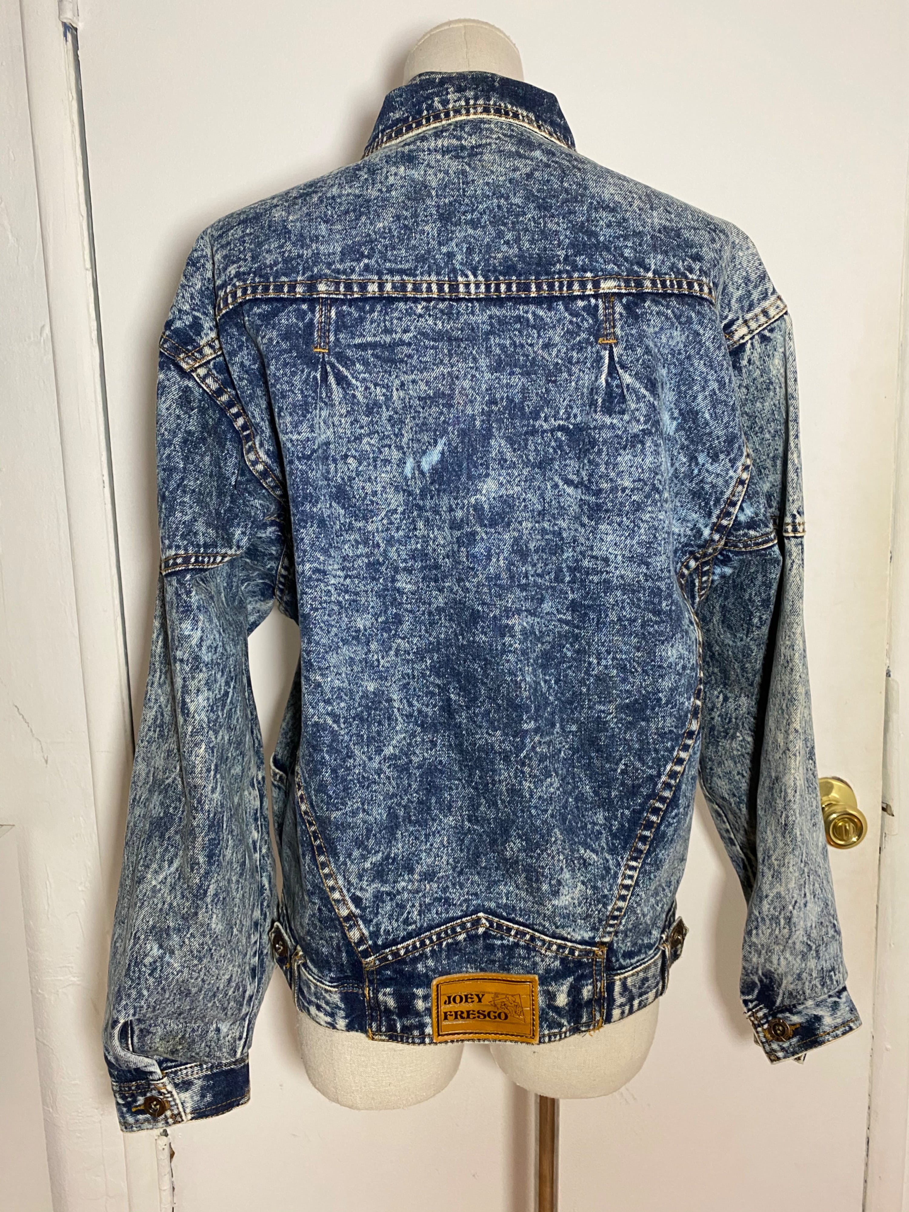 Vintage Diesel Blue Acid Wash Denim Jacket M L