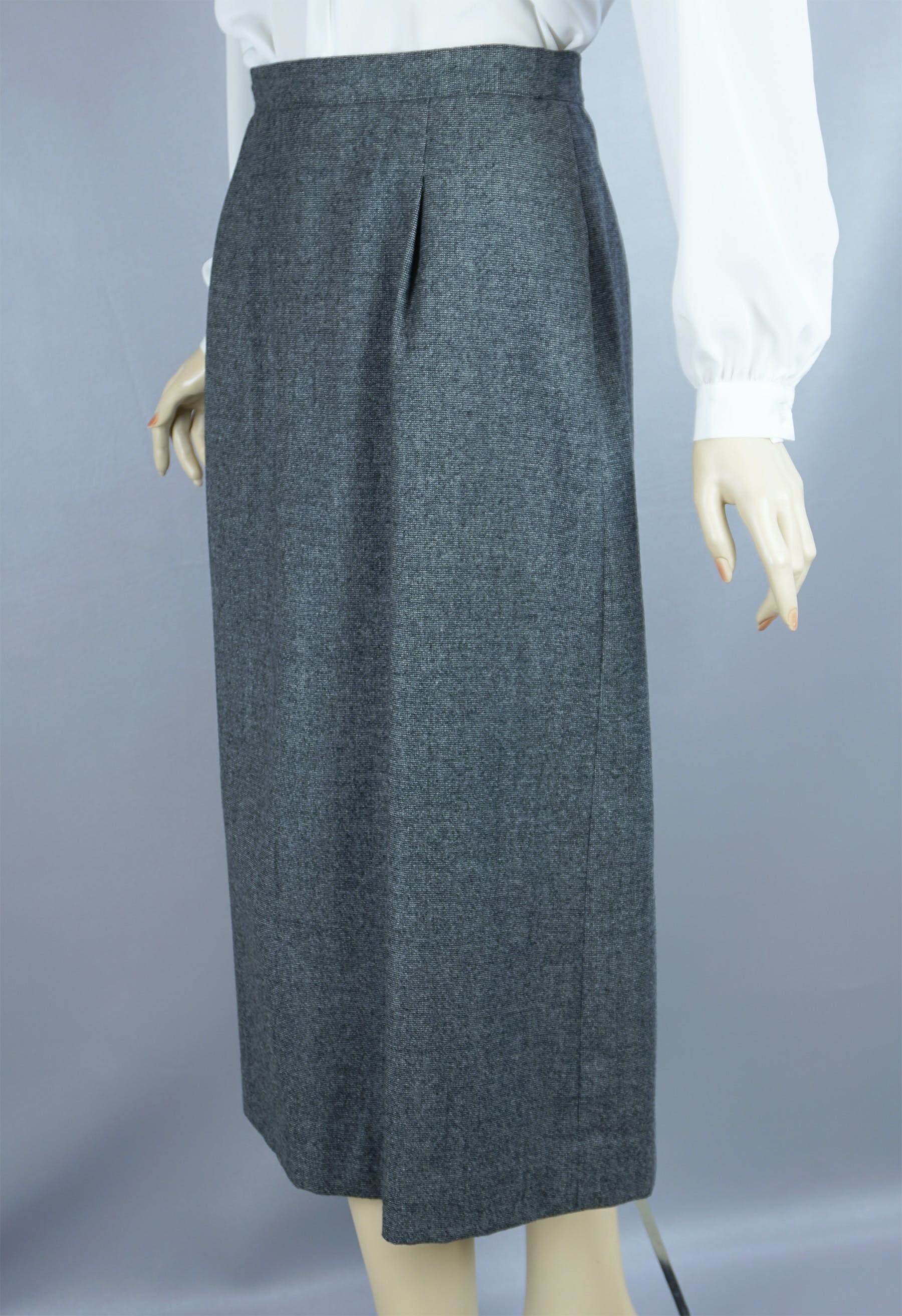 Vintage 90s Black And White Wool Tweed Skirt By Majer Shop Thrilling