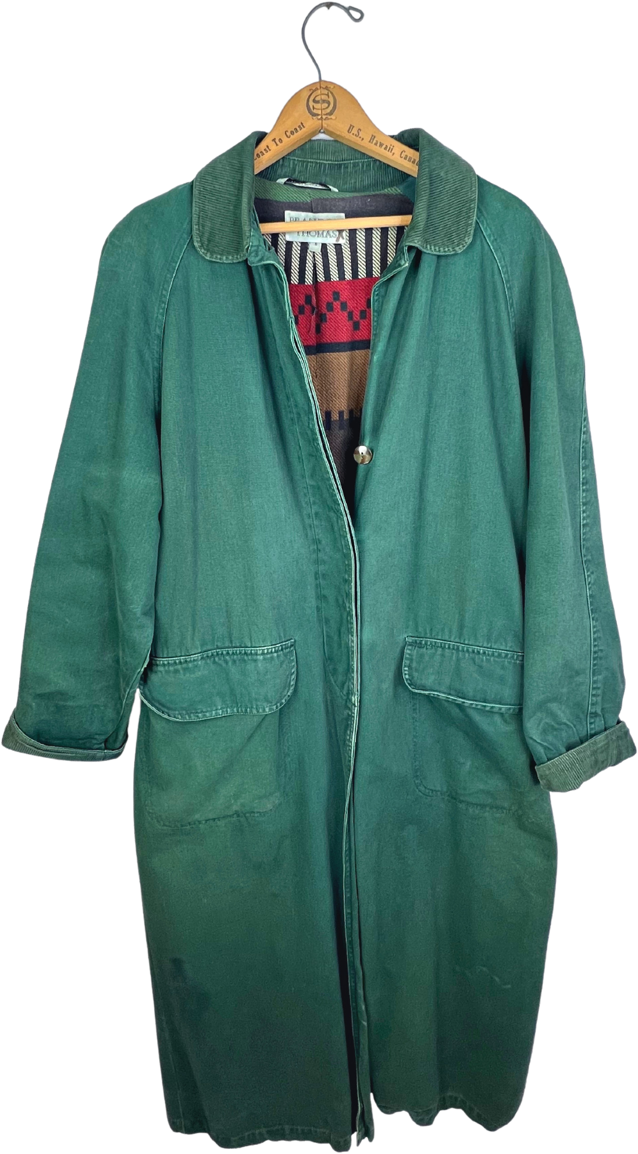 Vintage 90s Canvas Chore Field Duster Coat by Brandon Thomas