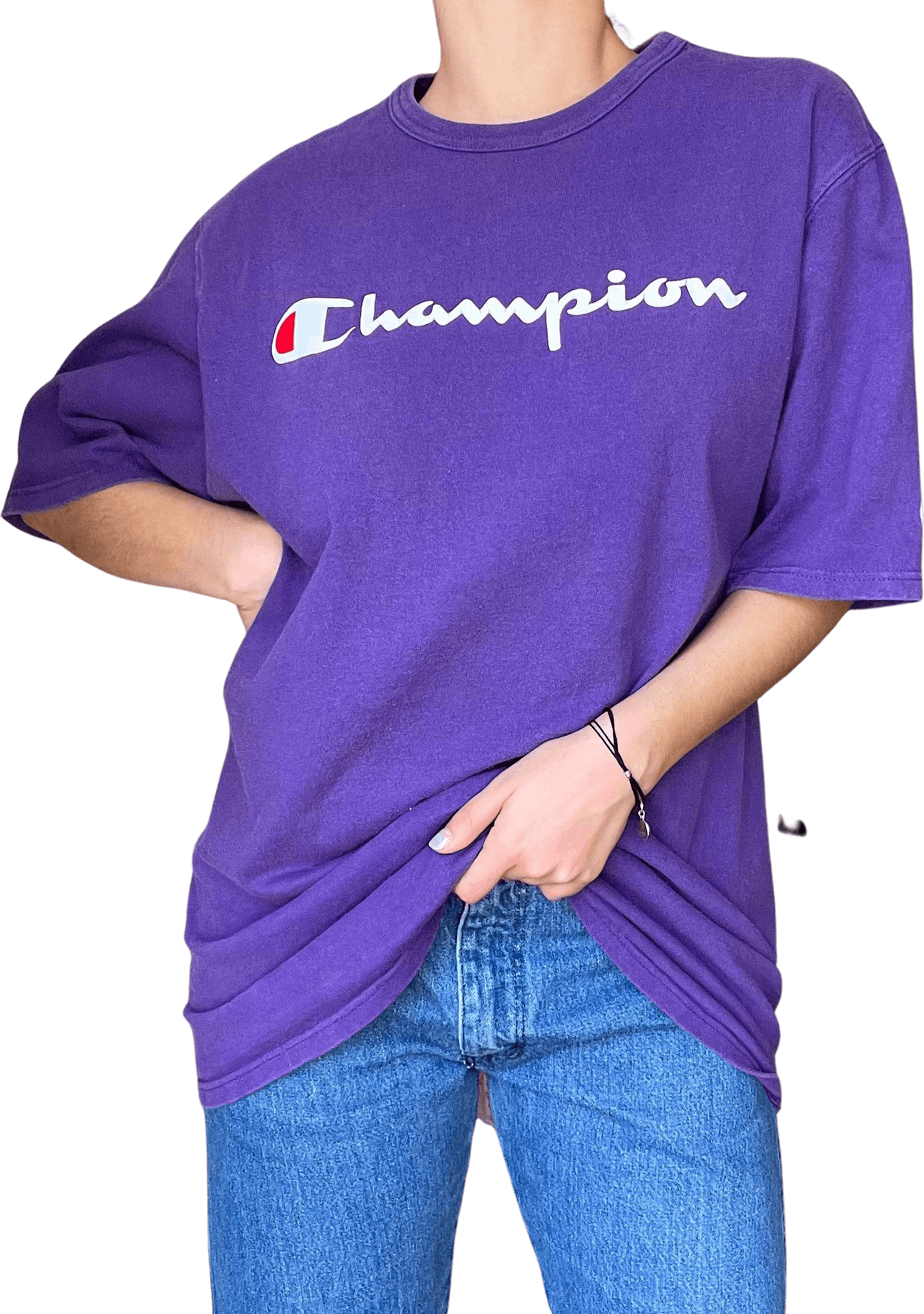 Vintage 90 s Champion Purple Classic T Shirt by Champion Shop THRILLING