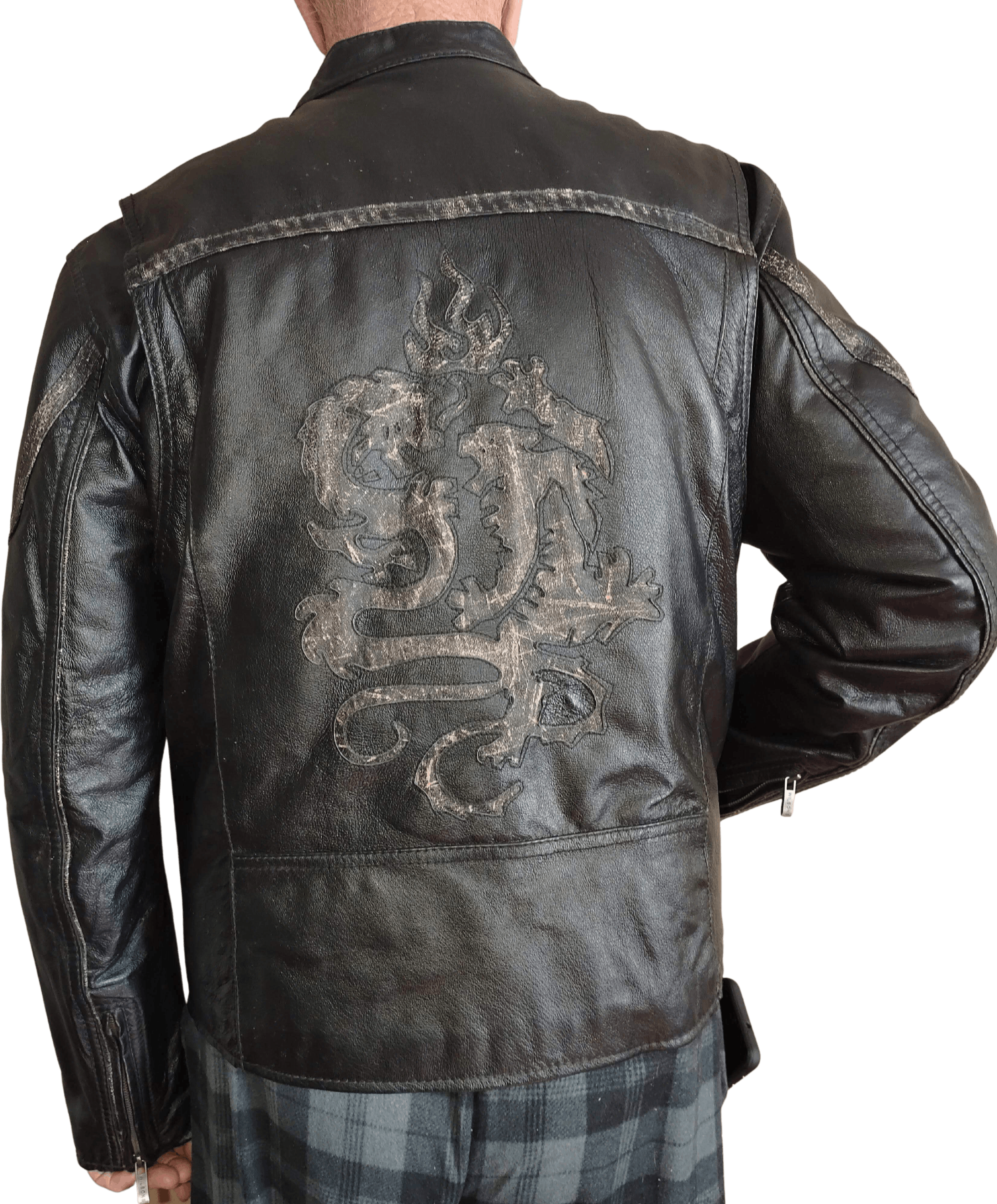 Vintage 90's Leather Embossed Jacket by Wilson's Leather | Shop THRILLING