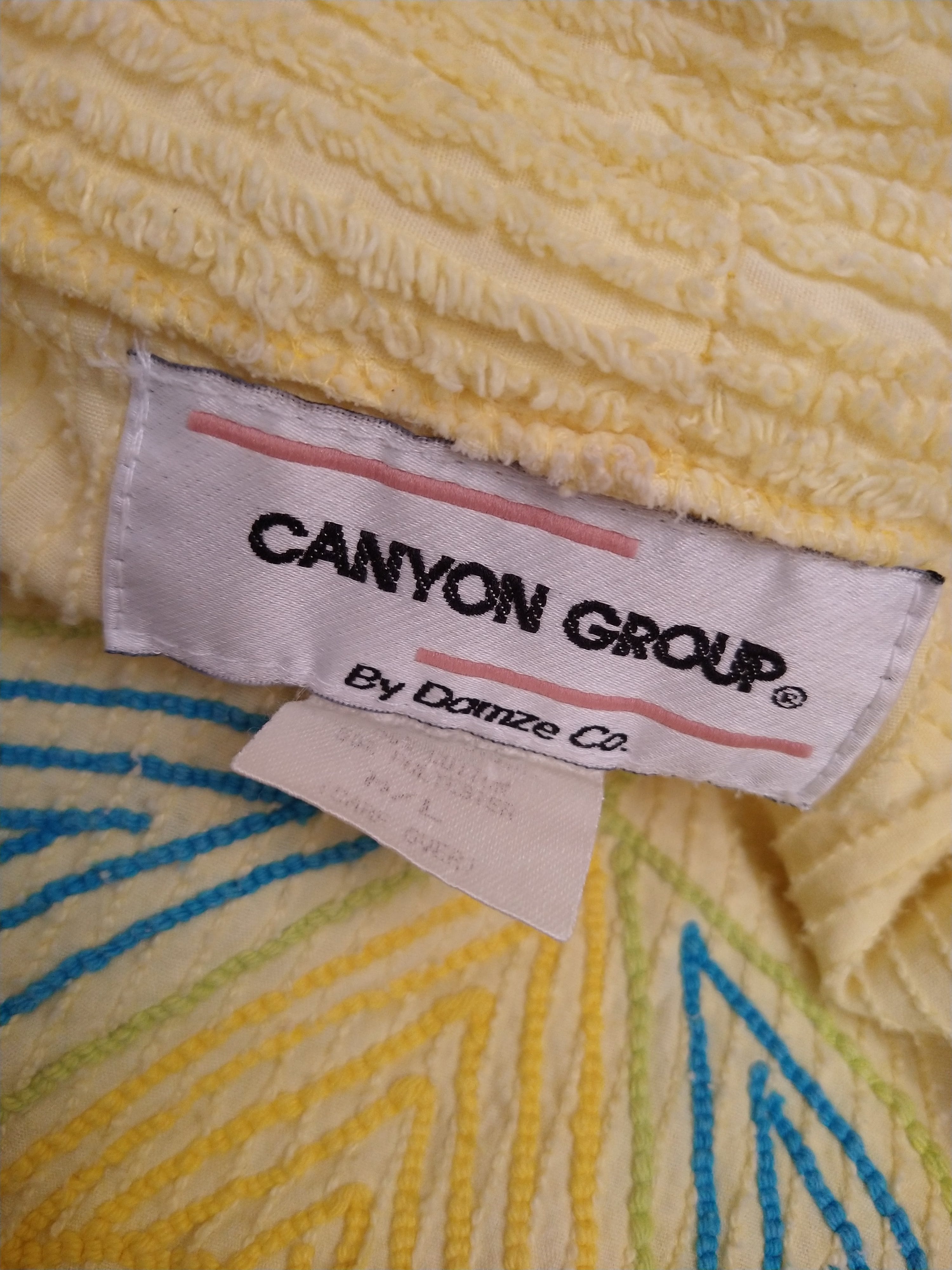 Vintage 90's Iconic Yellow Chenille Robe by Canyon Group Shop THRILLING