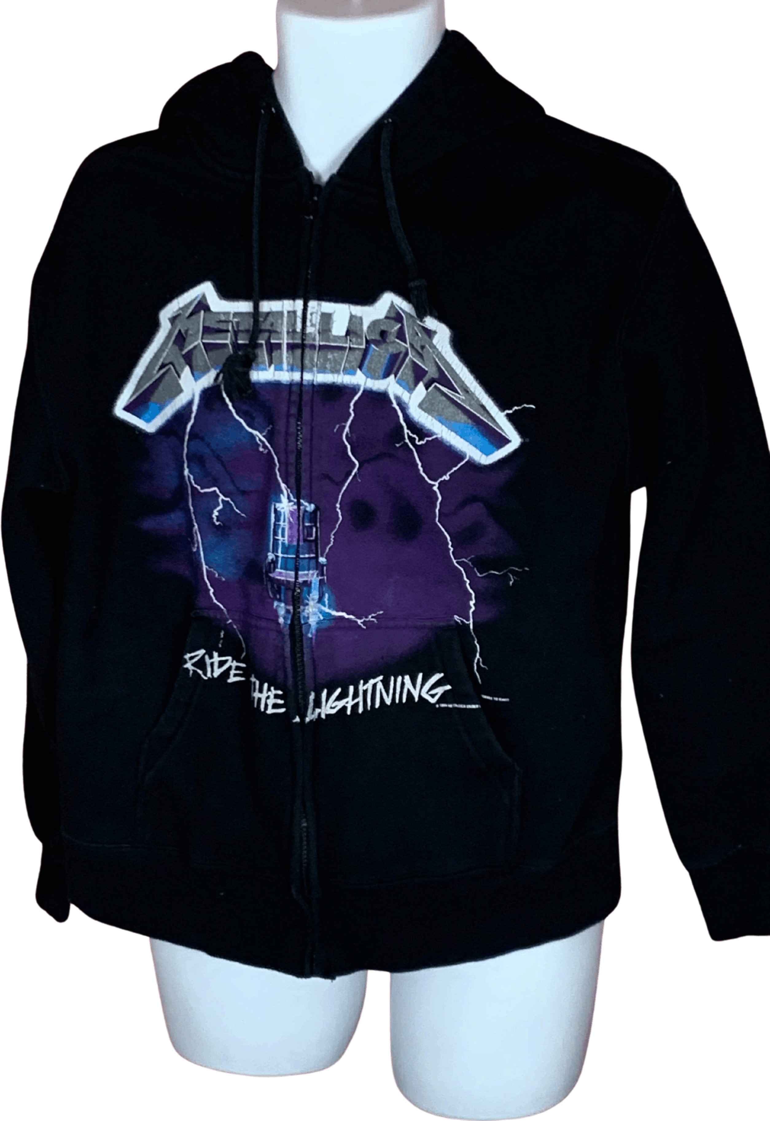 90's Metallica Ride The Lightning Zip Up Sweatshirt