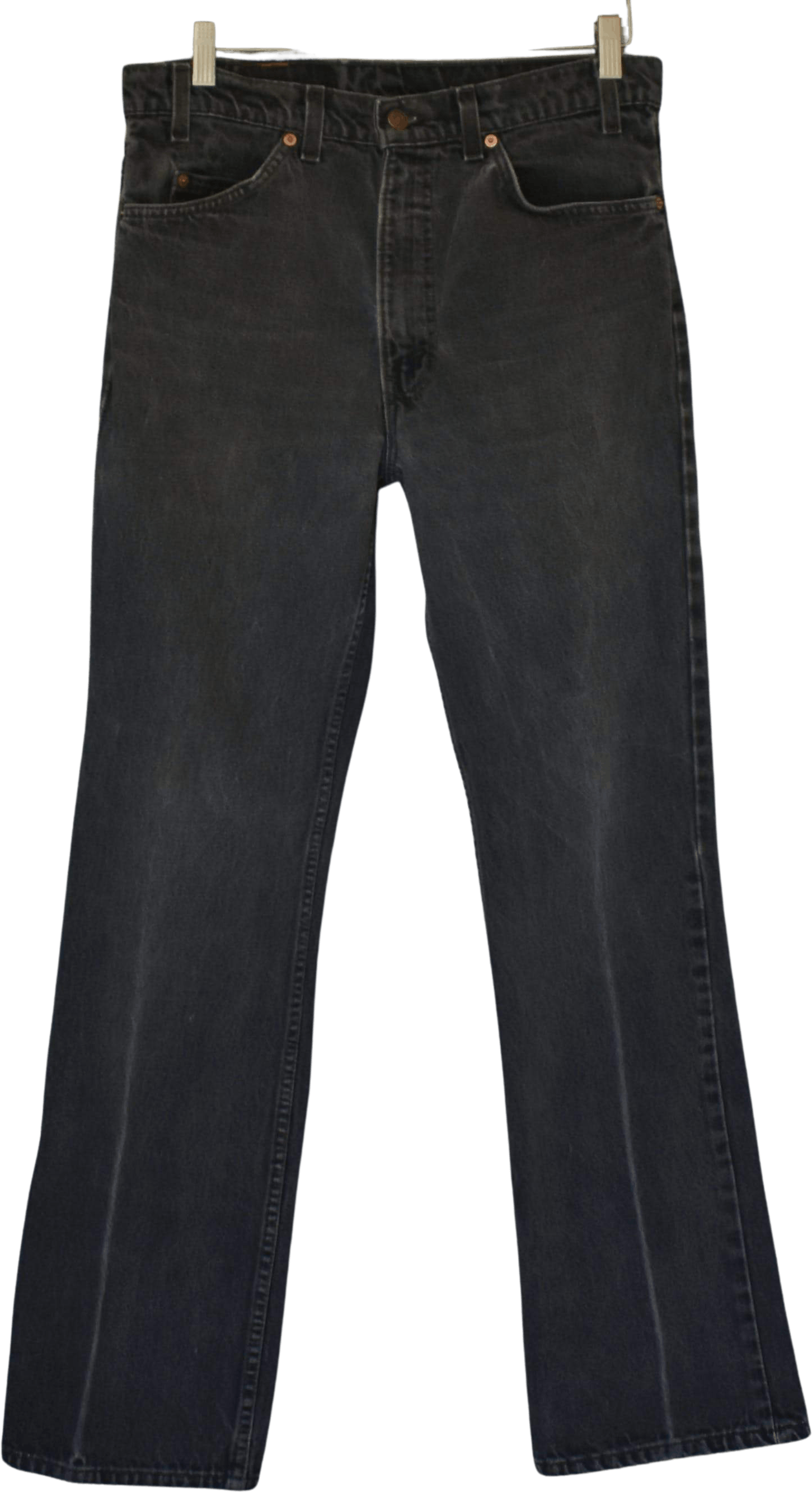 90's Orange Tab Black Denim Jeans by Levi's 517