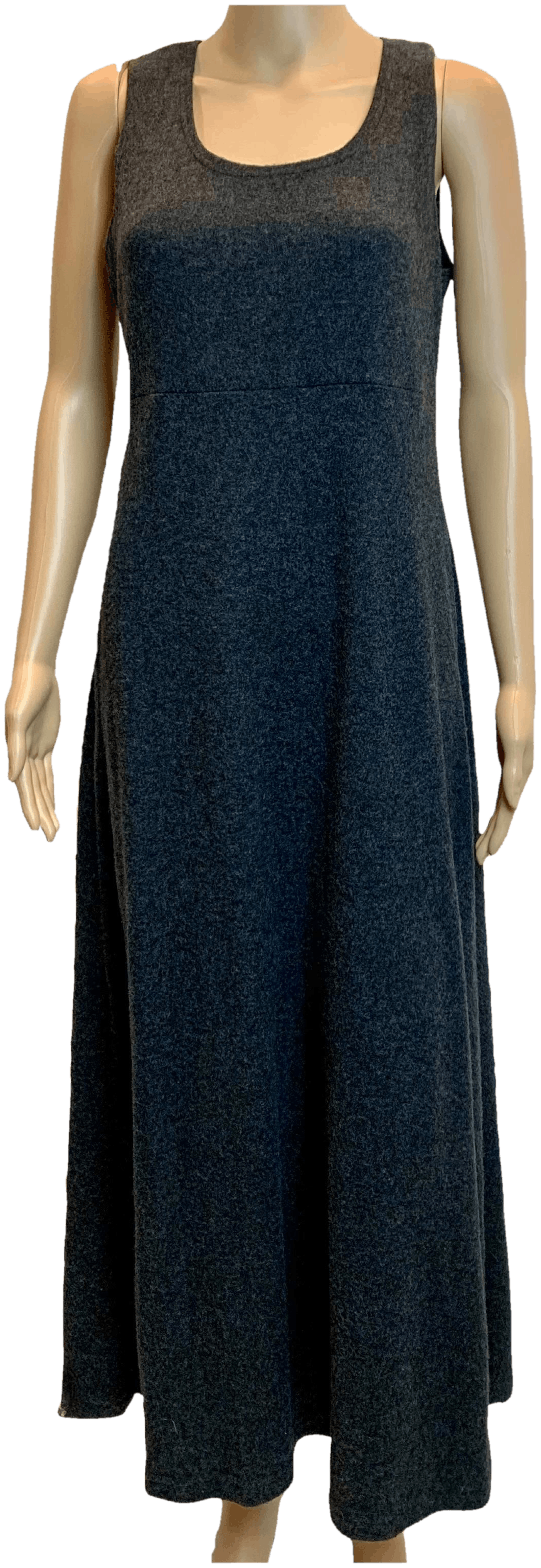 Vintage 90s Soft Gray A line Maxi Dress Jumper By Ronni Nicole by