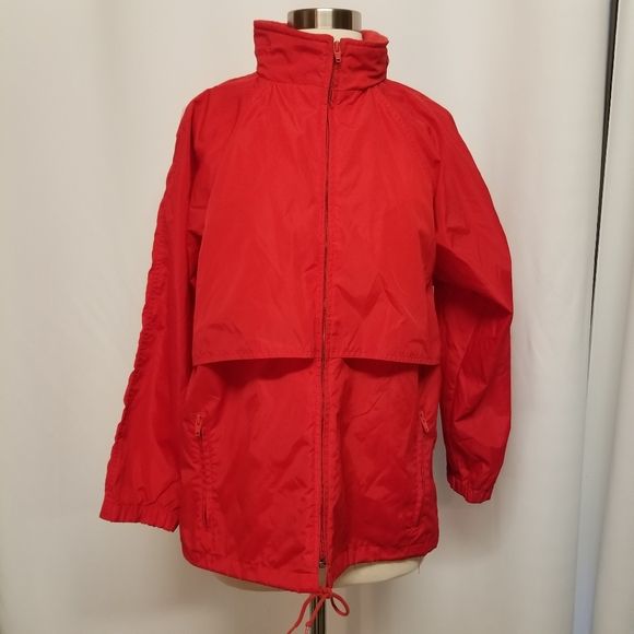 Vintage 80s Windbreaker / Snow / Rain Jacket Red Packable by Eddie Bau |  Shop THRILLING