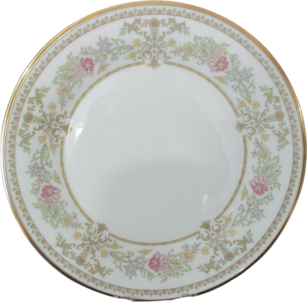 Vintage 70s Lenox Castle Garden Floral Gold Rim Dinner Plate 19731993