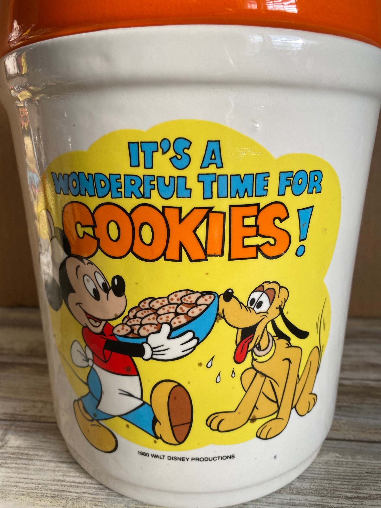 Walt Disney Mickey Mouse cookie Time Cookie Jar Shaped Like Alarm