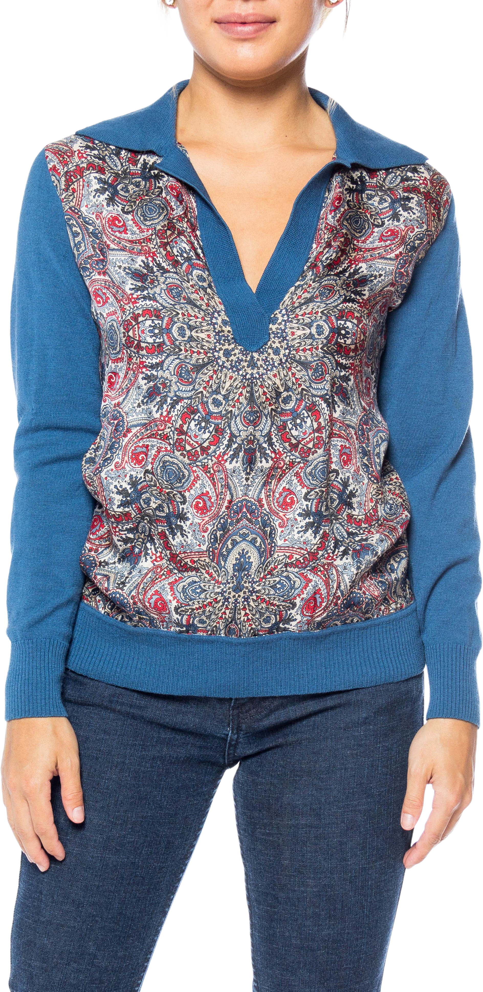 Hermes Paisley Printed Sweater