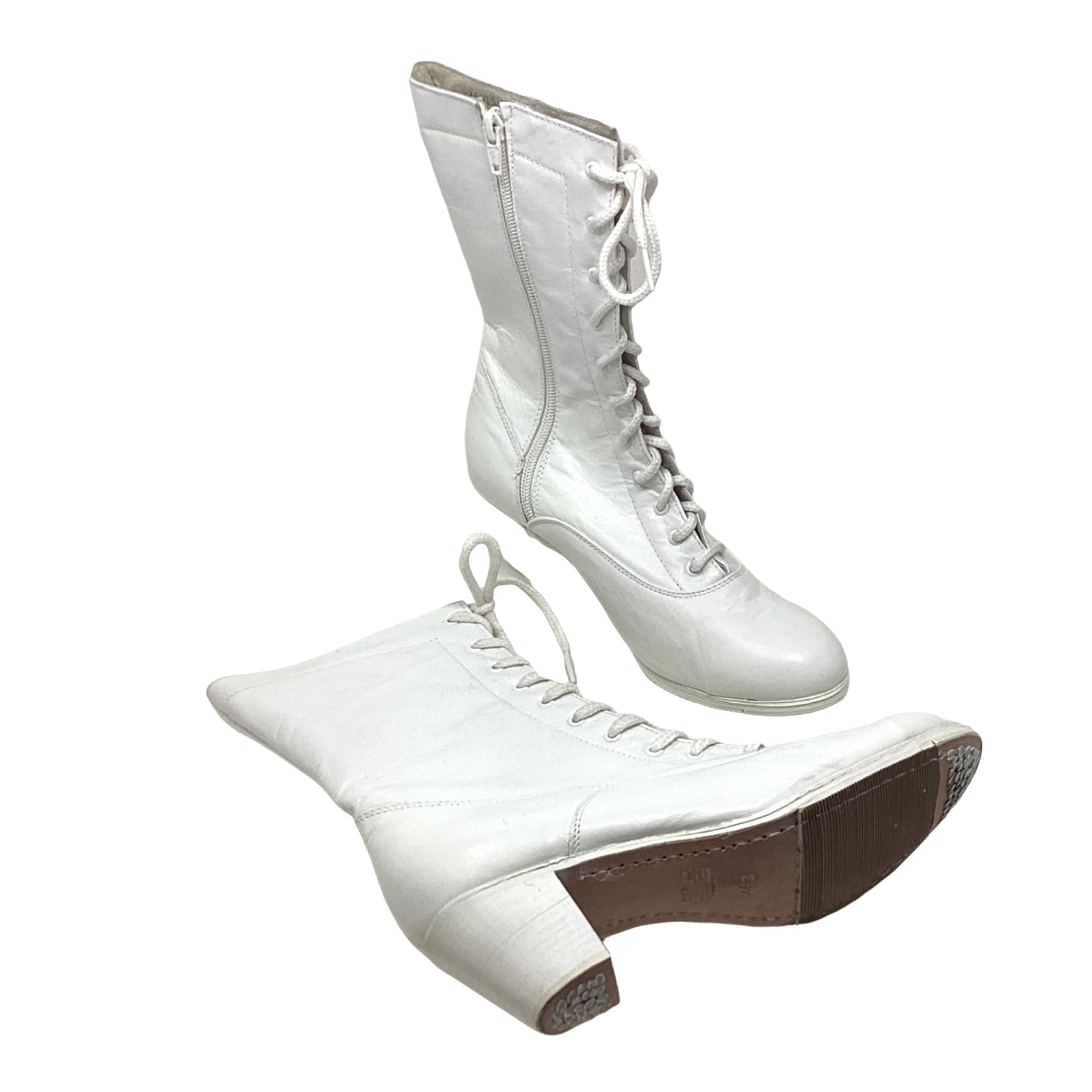 Adelita White Folklorico Shoes Bota Folklorica -Folkloric Boot