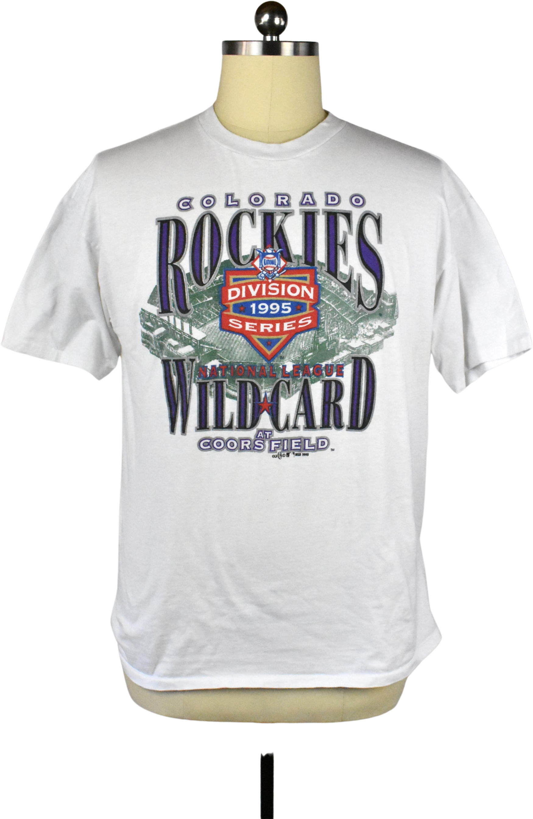Vintage 1995 Colorado Rockies Wild Card T-Shirt by Oneita