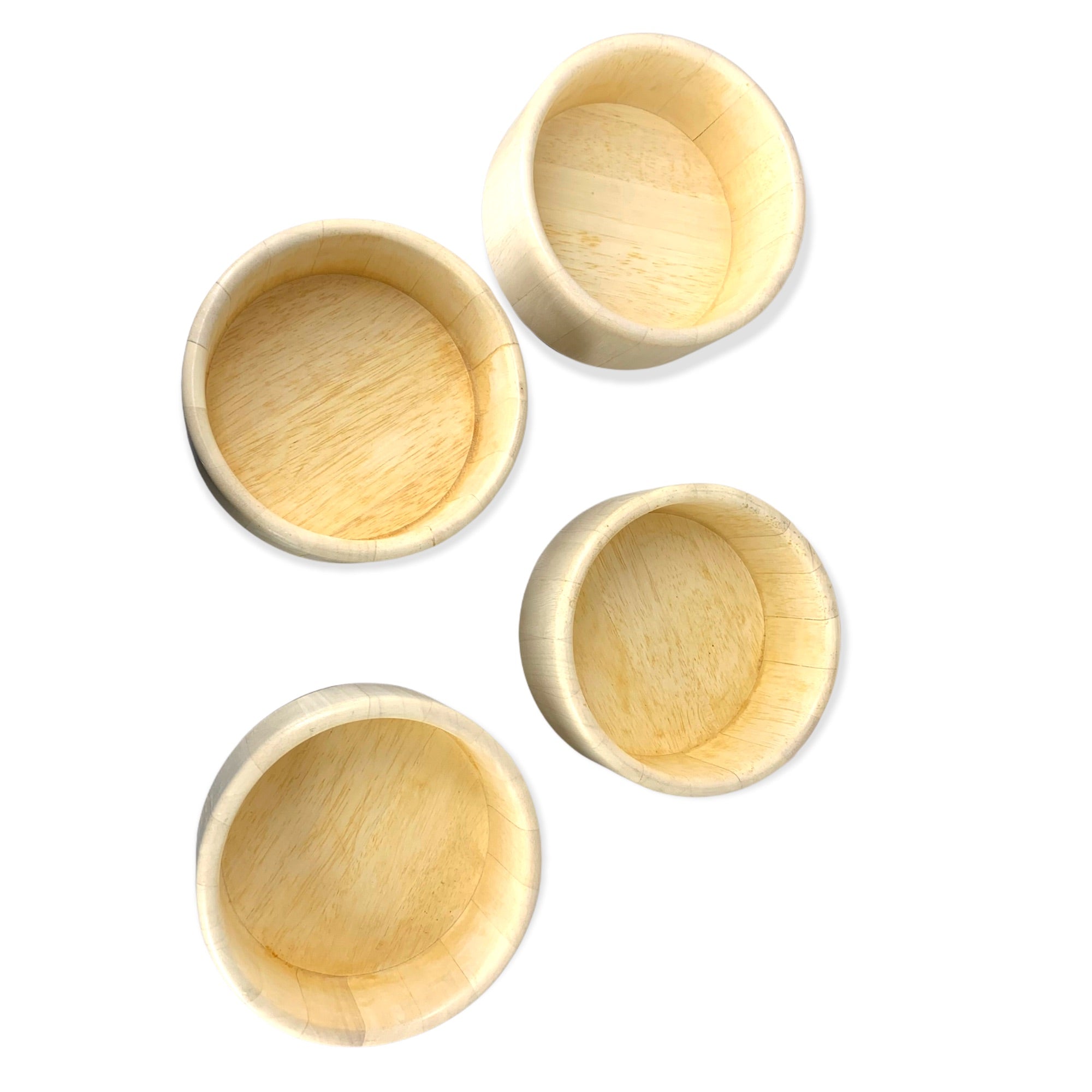 Vintage 90s Dansk Rubberwood Set of Salad Bowls Shop THRILLING