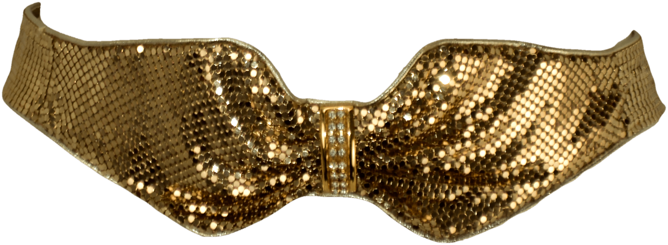 Vintage Gold Metallic Belt with Front Bow Design Shop THRILLING