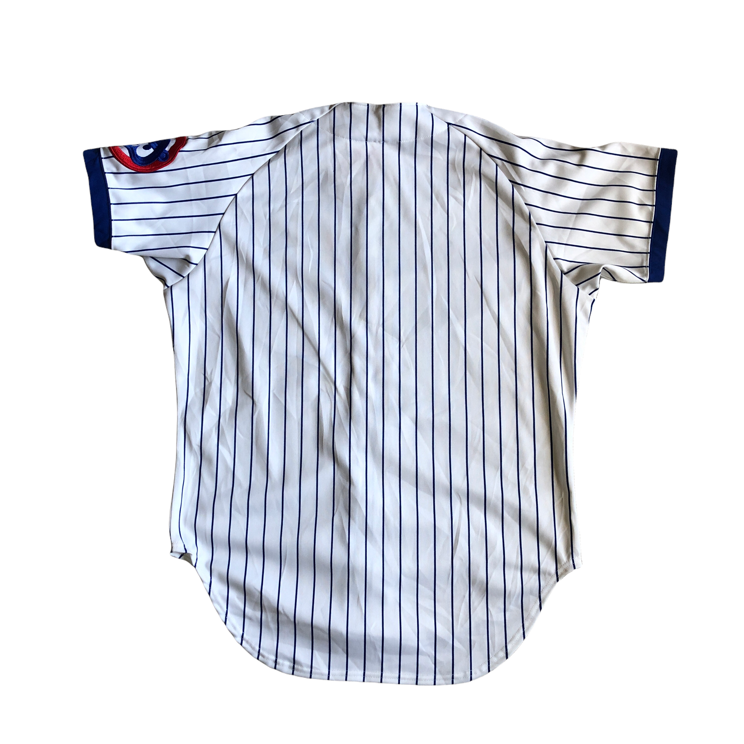 VTG Chicago Cubs Jersey Mens Extra Large Blue White Red Pinstripe Baseball  70s